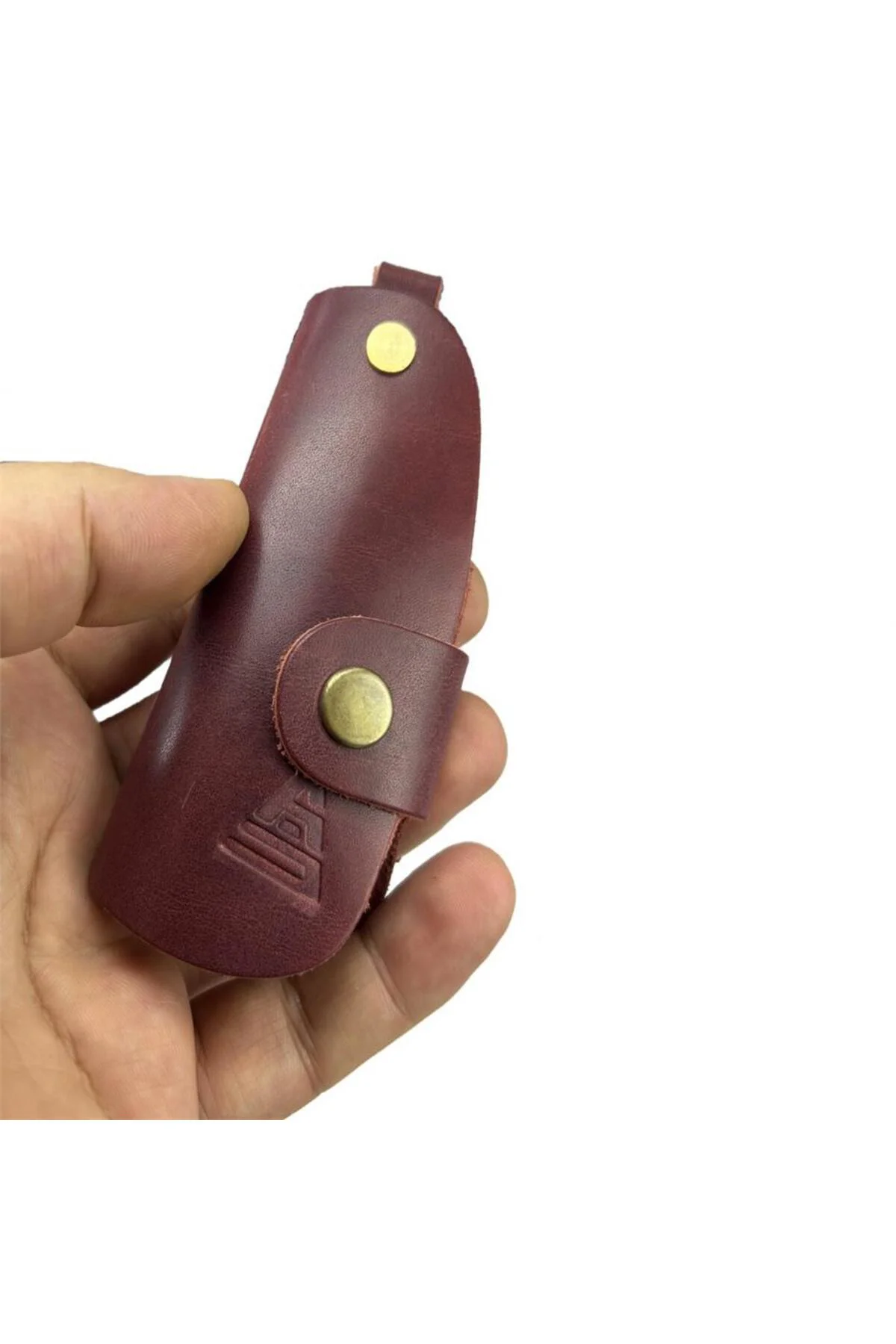 Hakiki Deri Slim Anahtarlık Bordo