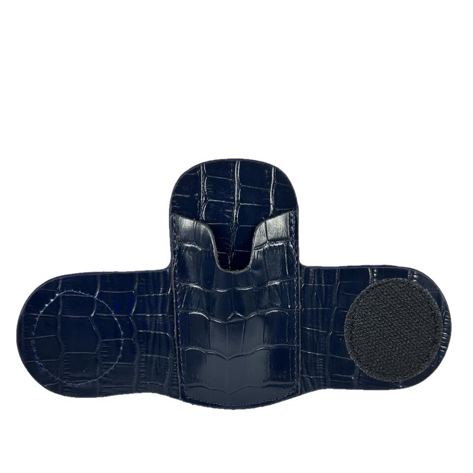 Çanta Yurdu Hakiki Deri Stetoskop Tutucu Organizer Holder Kroko Lacivert