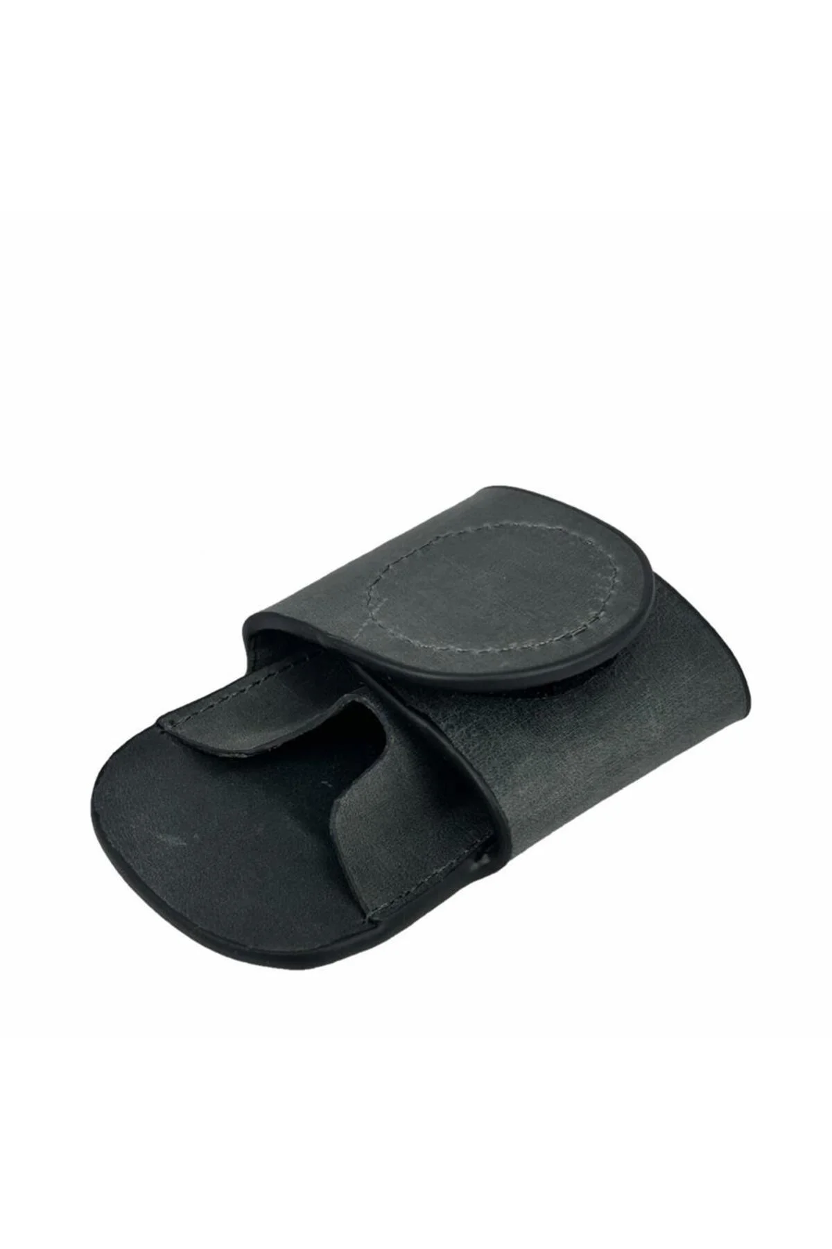 Hakiki Deri Stetoskop Tutucu Organizer Holder Gri