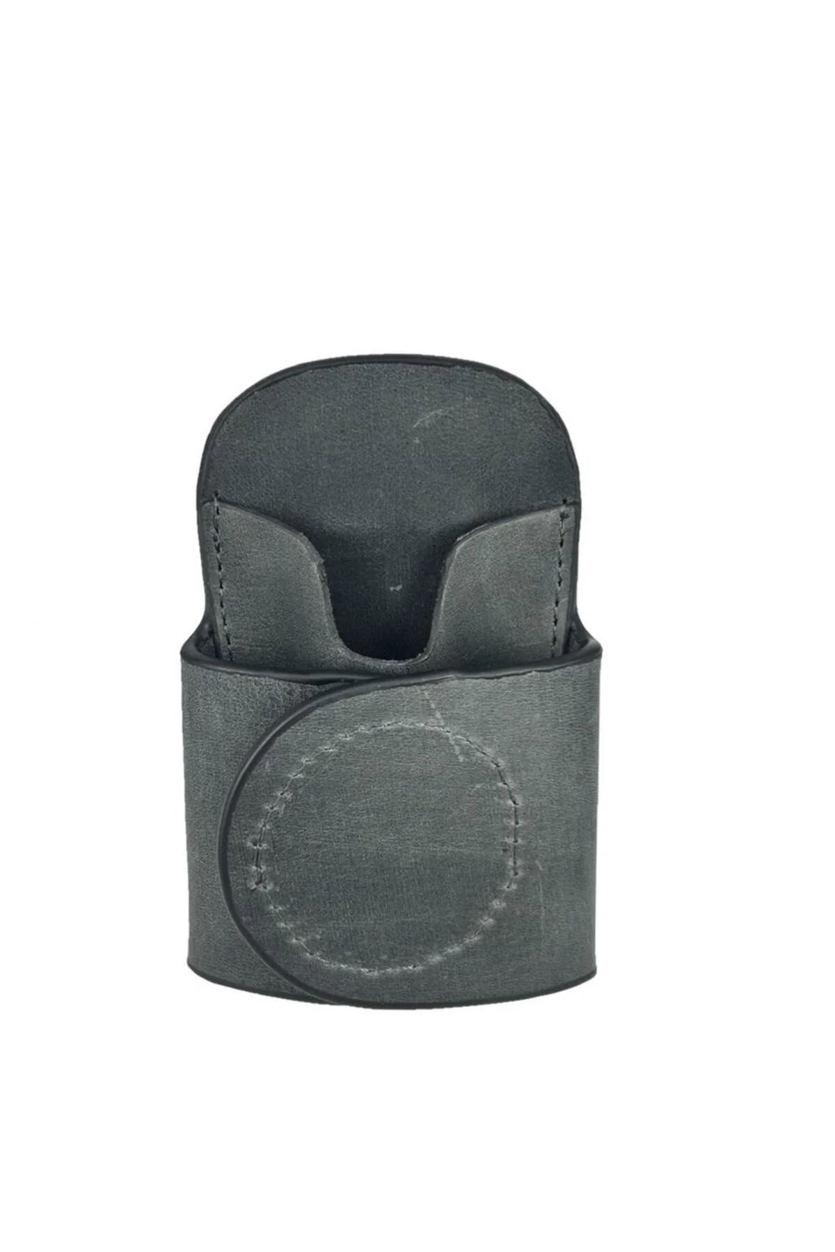 Hakiki Deri Stetoskop Tutucu Organizer Holder Gri
