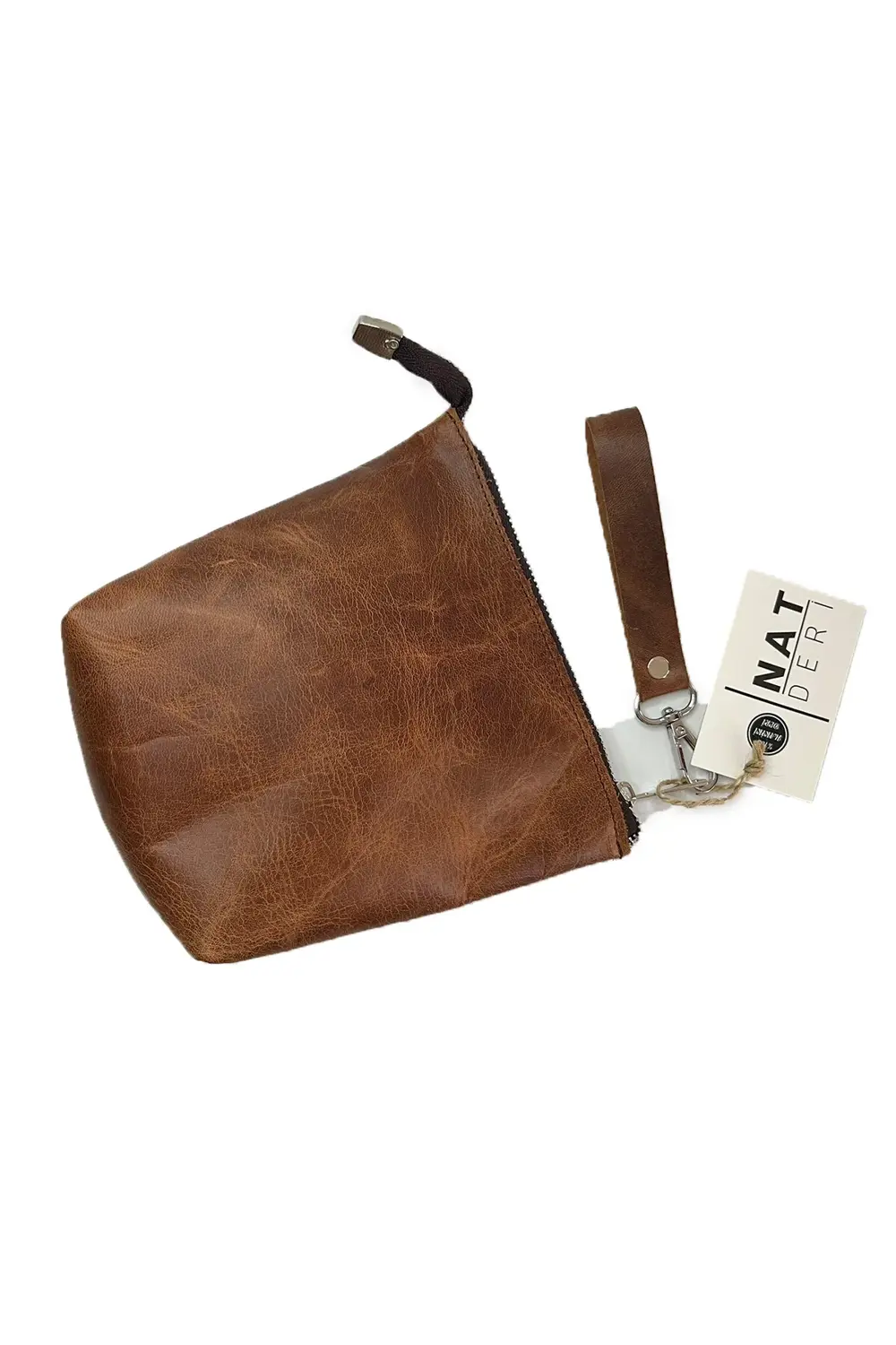 Hakiki Deri Taba Makyaj Ve El Çantası – Yerli Üretim Fermuarlı Ka