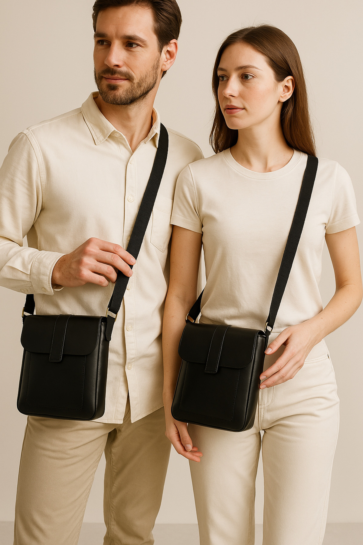 Diğer 1519 Hakiki Deri Unisex Omuz Ve Postaci Çanta - Ayarlanabilir Askili S