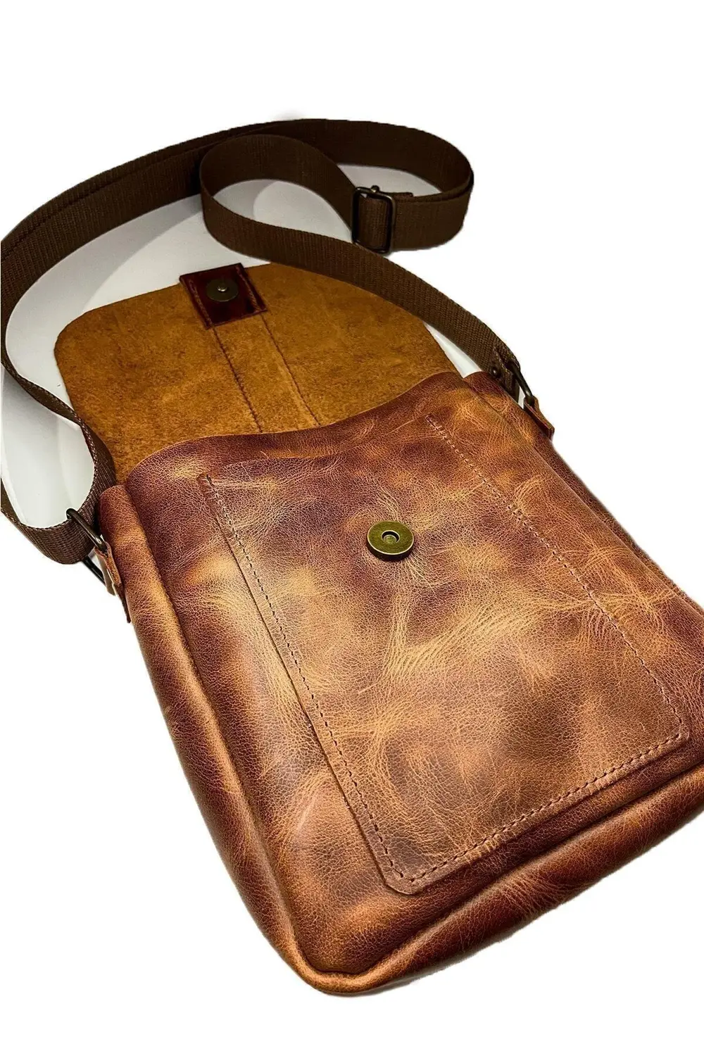 Hakiki Deri Unisex Omuz Ve Postacı Çanta - Ayarlanabilir Askılı T