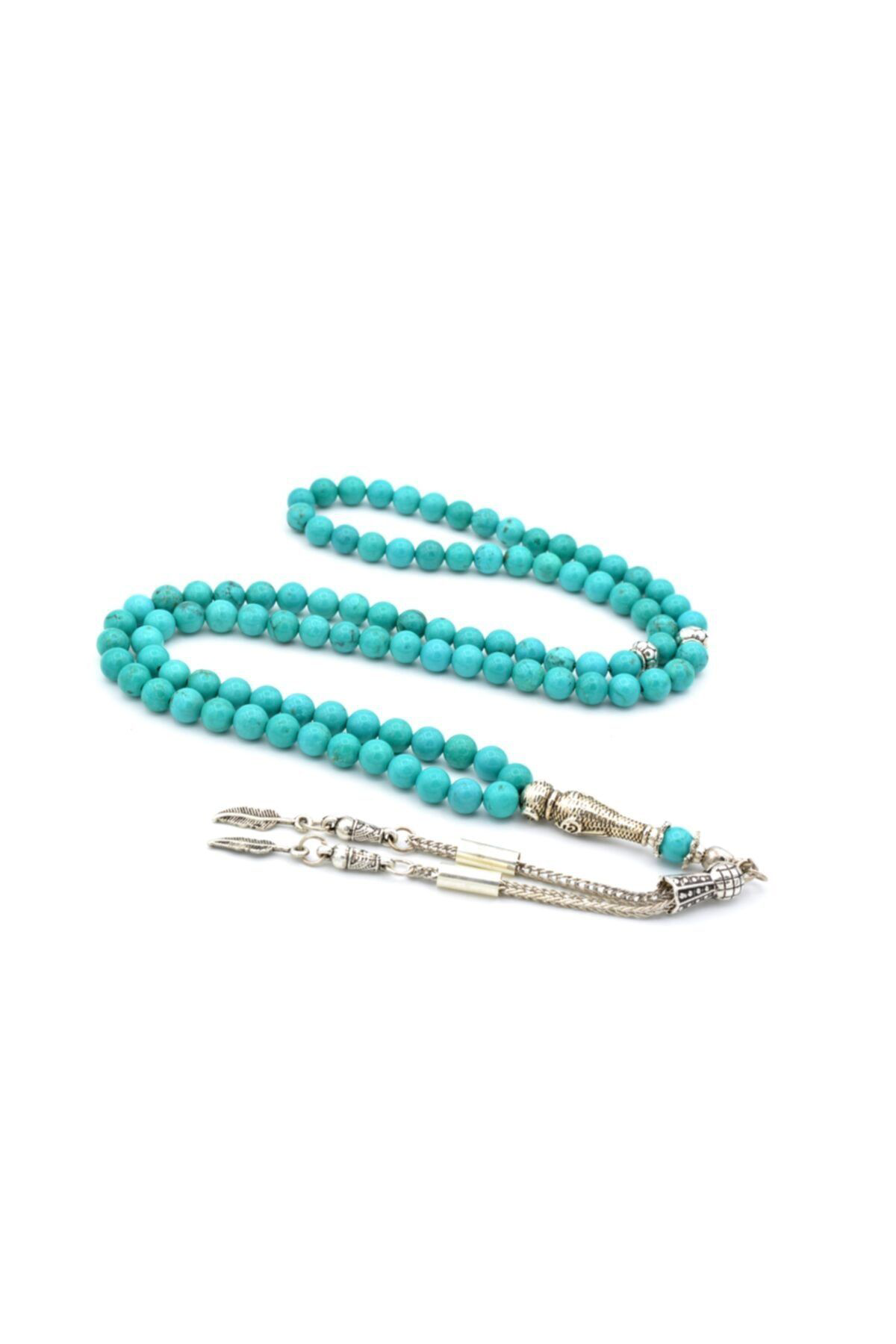 Hakiki Doğal 99 Luk Turkuaz Tesbih 1.kalite 005