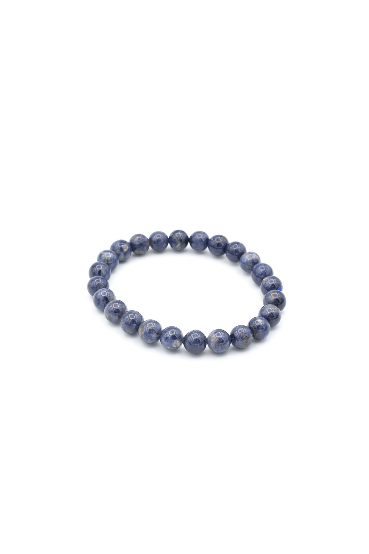 Hakiki Doğal A Kalite Mavi Safir Taşı Bileklik 7.5 Mm