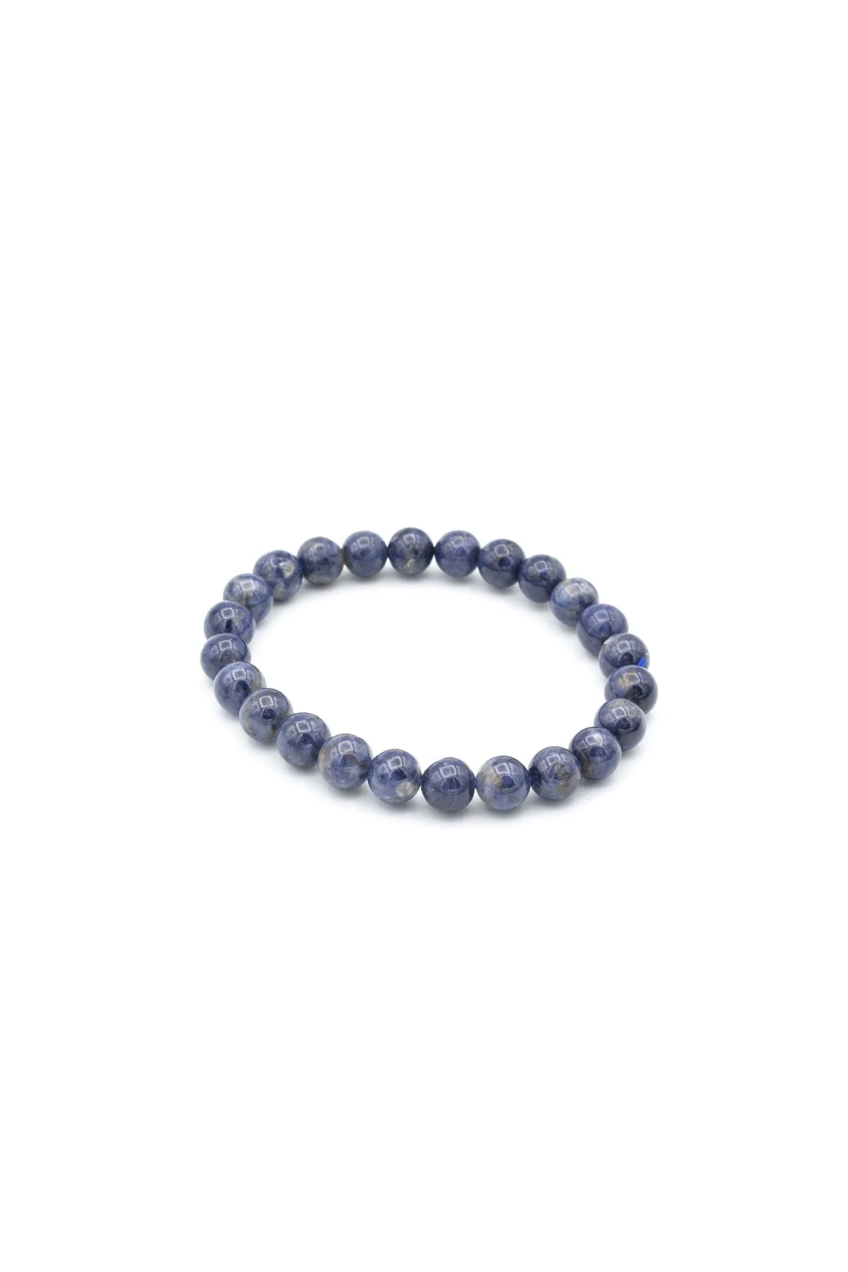 Hakiki Doğal A Kalite Mavi Safir Taşı Bileklik 7.5 Mm