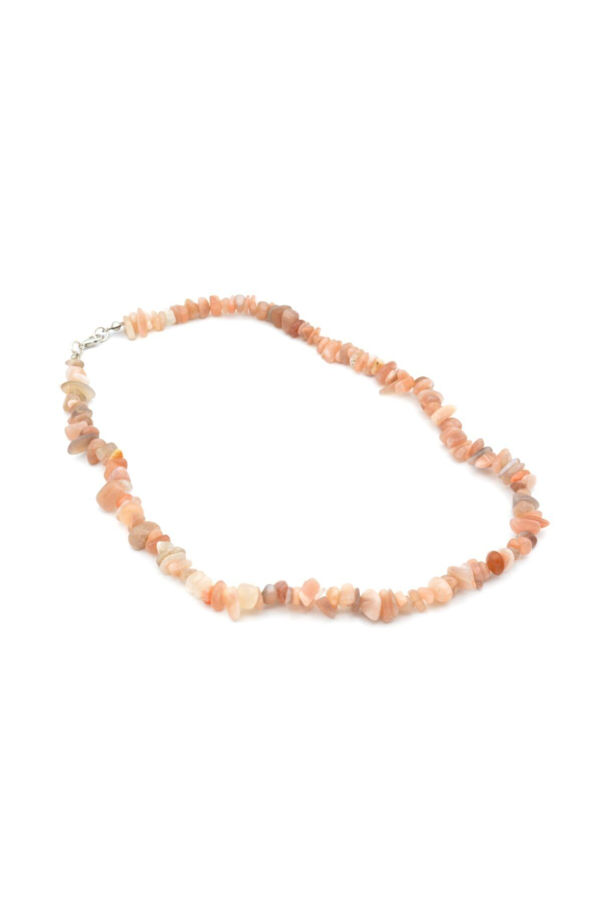 Hakiki Doğal Kırık Taş Güneş Taşı Kolye 1.kalite Doğal Taş 002