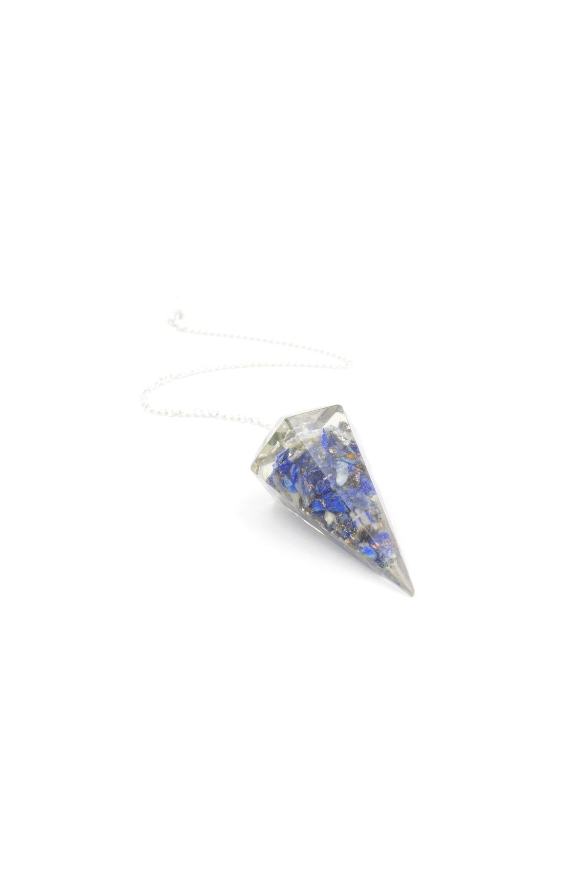 Hakiki Doğal Lapis Lazuli Taşı Orgonit Pandül 1.kalite