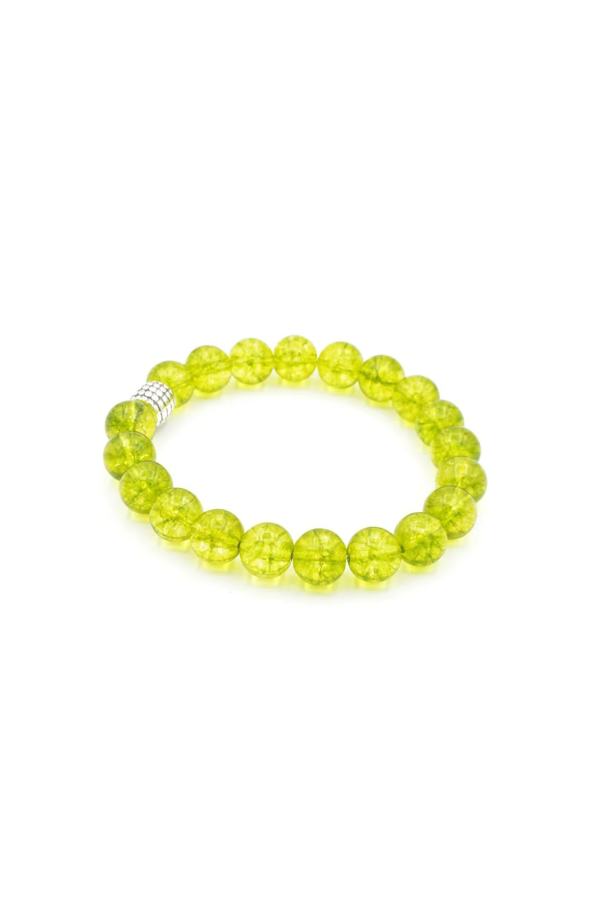 Hakiki Doğal Olivin Peridot Taşı Bileklik 10 Mm
