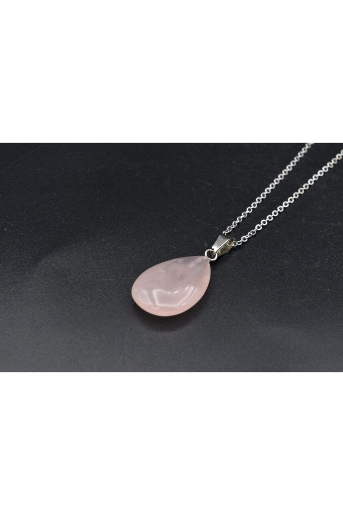Hakiki Doğal Pembe Kuvars Kolye Ucu