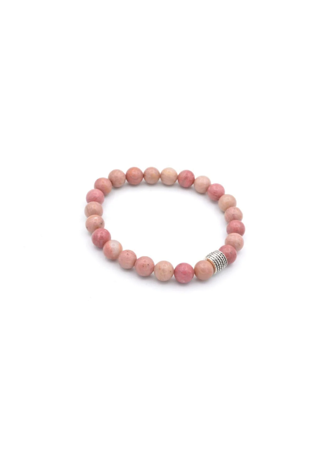 Hakiki Doğal Pembe Jasper Taşı Bileklik Doğal Taş