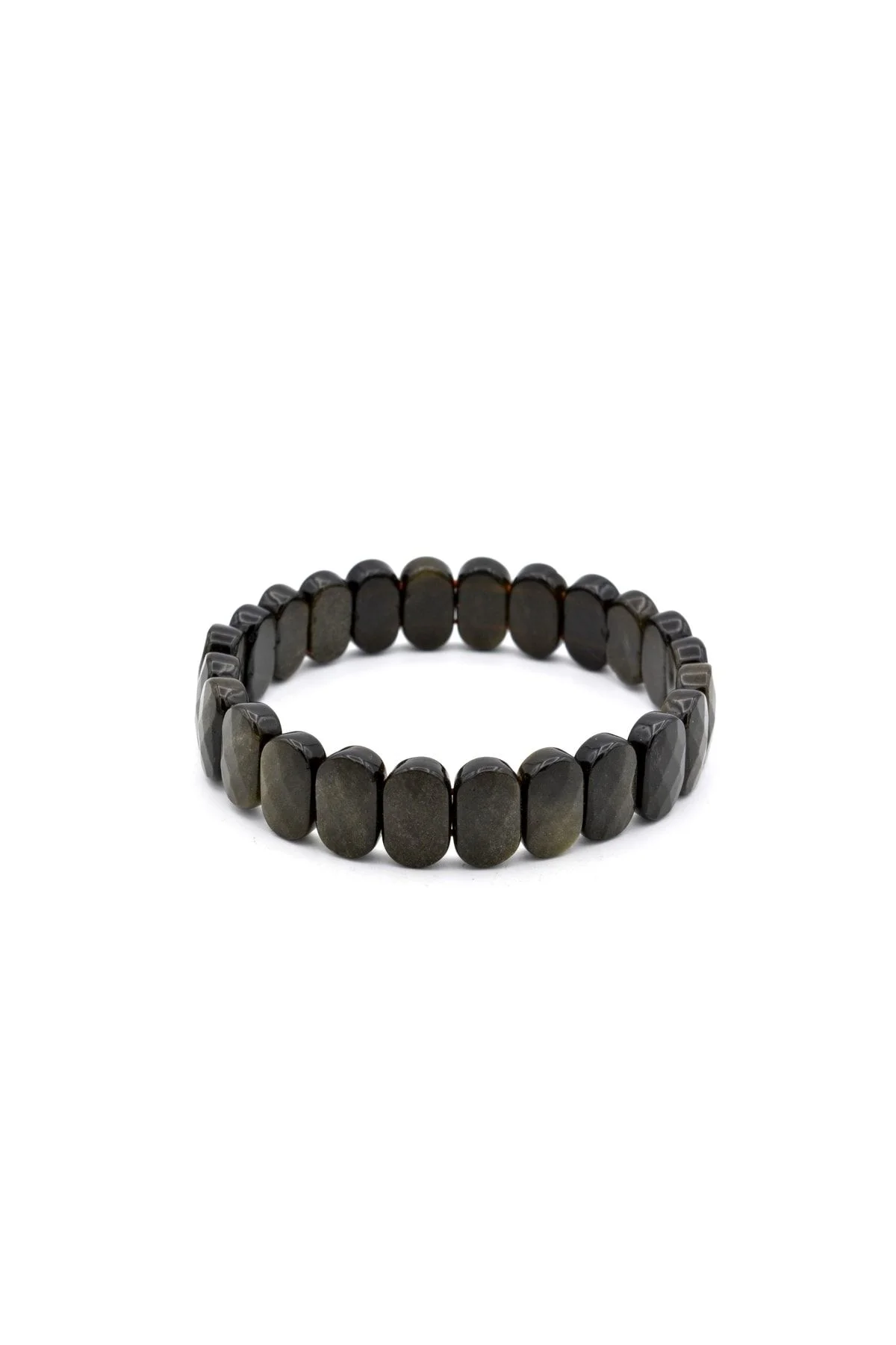 Hakiki Doğal Rainbow Obsidyen Bileklik 1.kalite 004