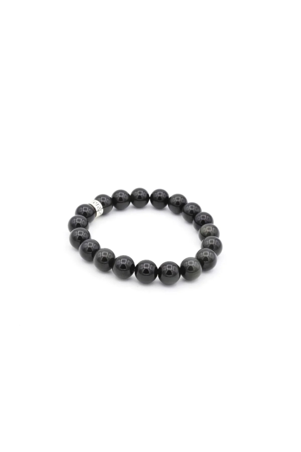 Hakiki Doğal Rainbow Obsidyen Bileklik 1.kalite 003 Iri Boy