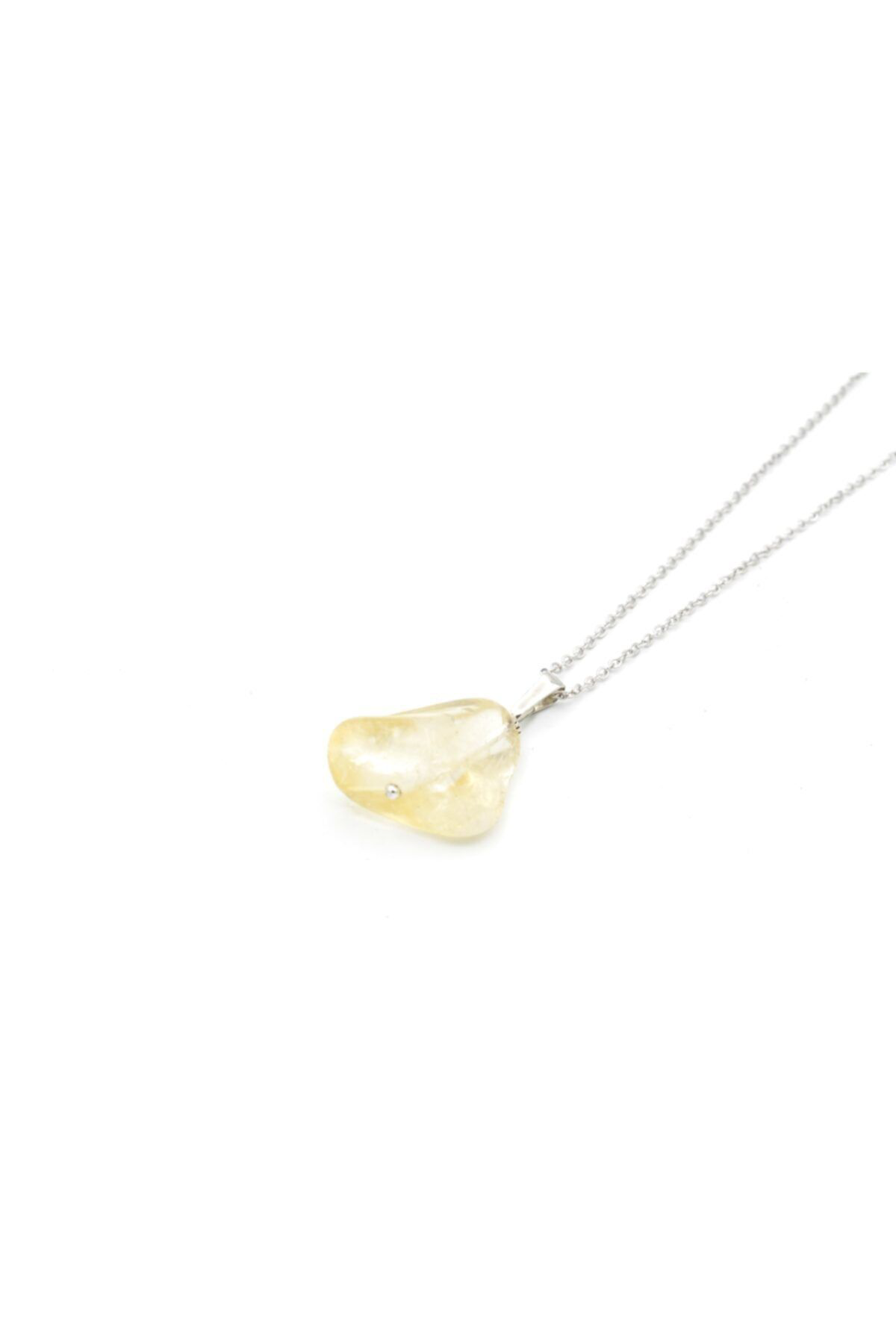 Hakiki Doğal Sitrin Kolye Ucu 1.kalite Doğal Taş 004