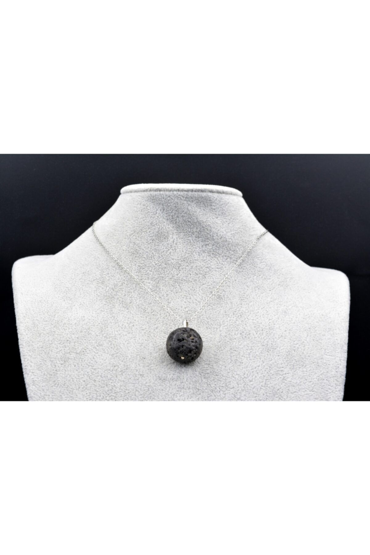 Hakiki Doğal Siyah Lav Taşı Kolye Ucu 1.kalite