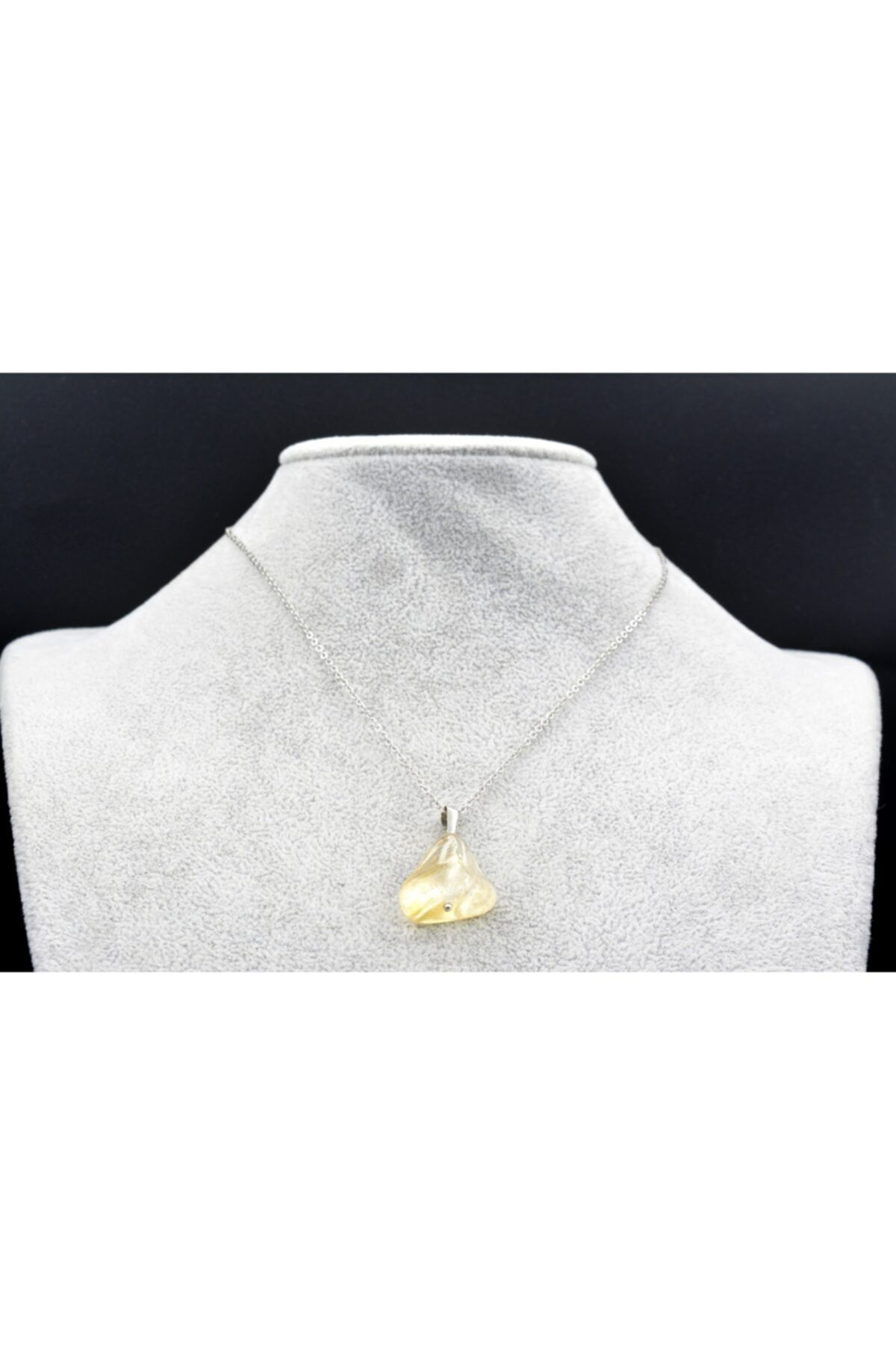 Hakiki Doğal Sitrin Kolye Ucu 1.kalite Doğal Taş 004