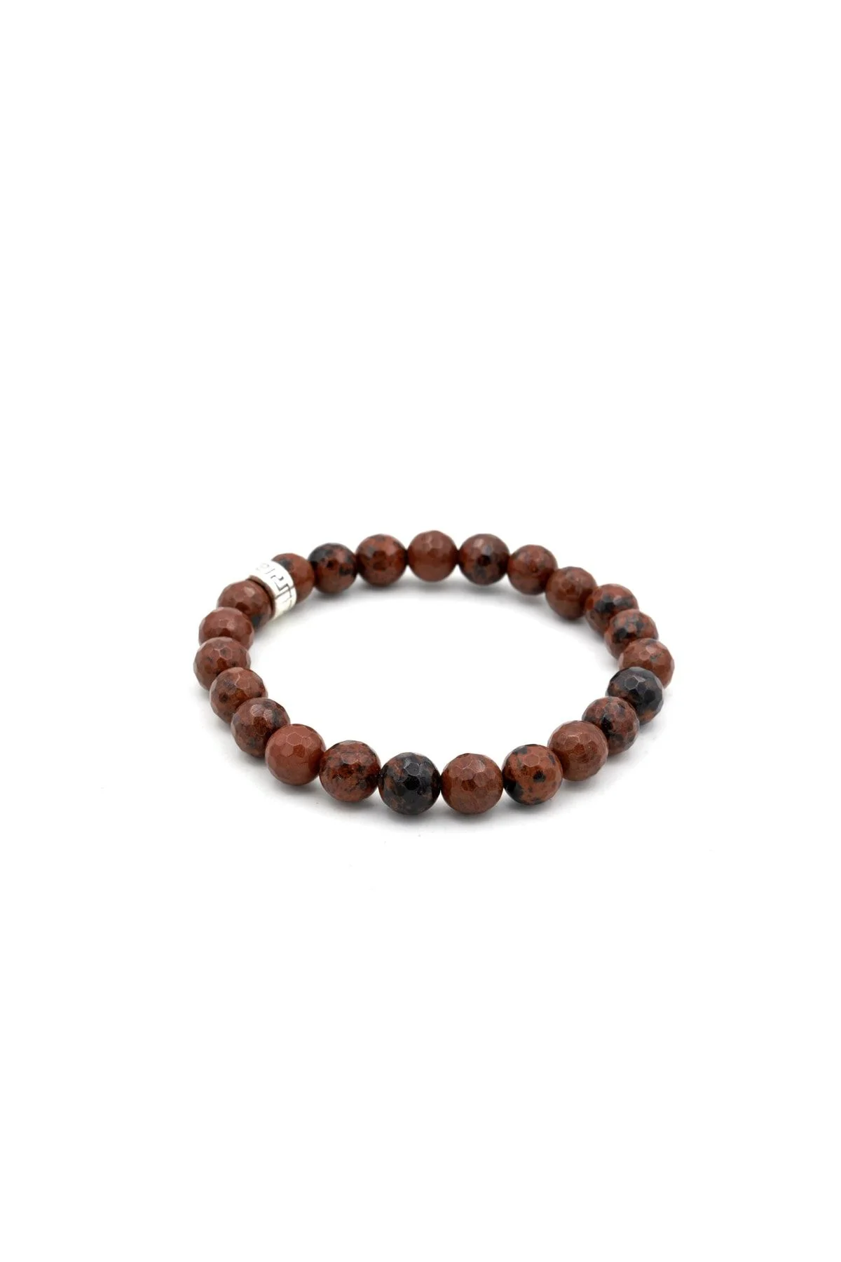 Hakiki Faset Kesim Doğal Mahogany Obsidyen Bileklik 1.kalite