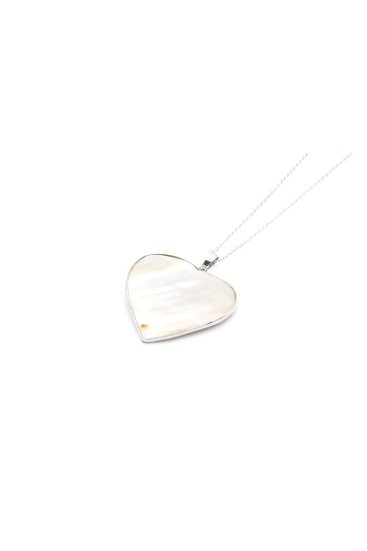 Hakiki Kalp Şeklinde Sedef Kolye Ucu 1.kalite 001