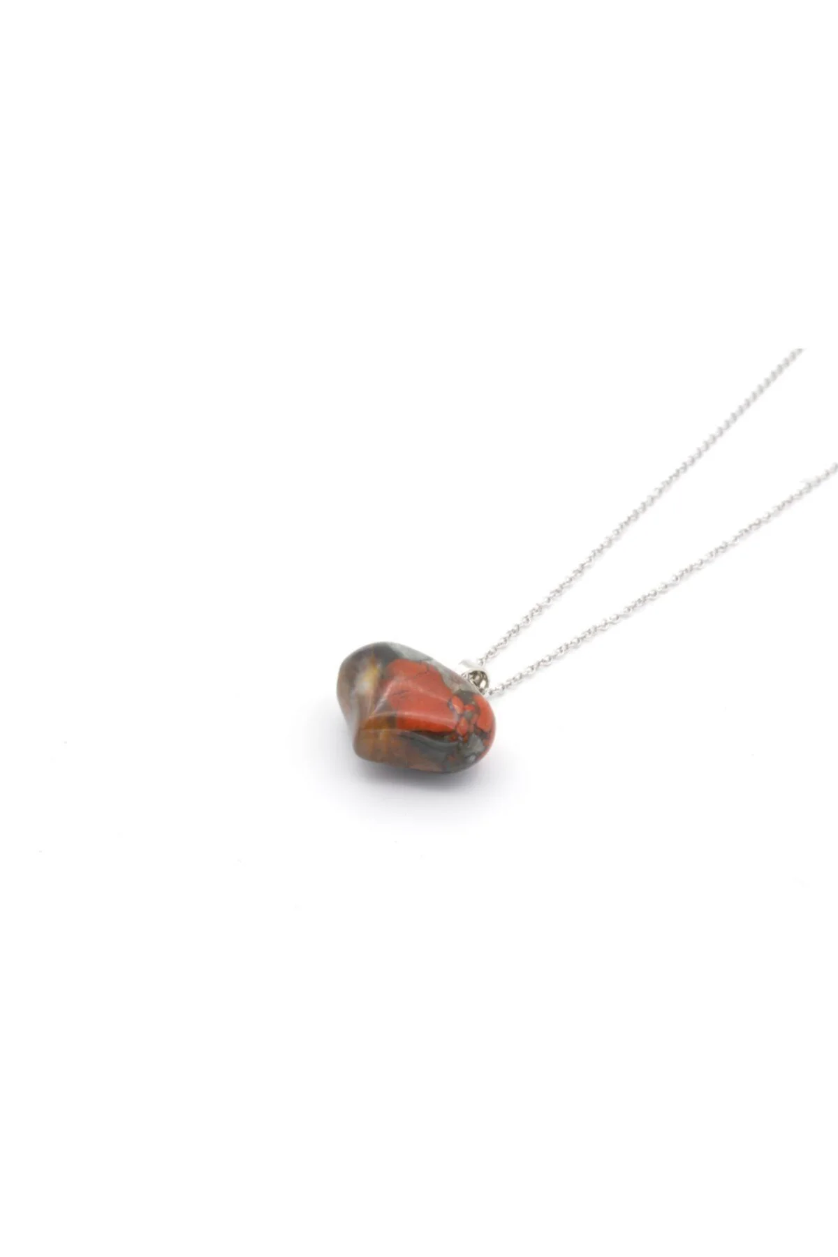 Hakiki Kalp Şeklinde Doğal Jasper Kolye Ucu 1.kalite 001