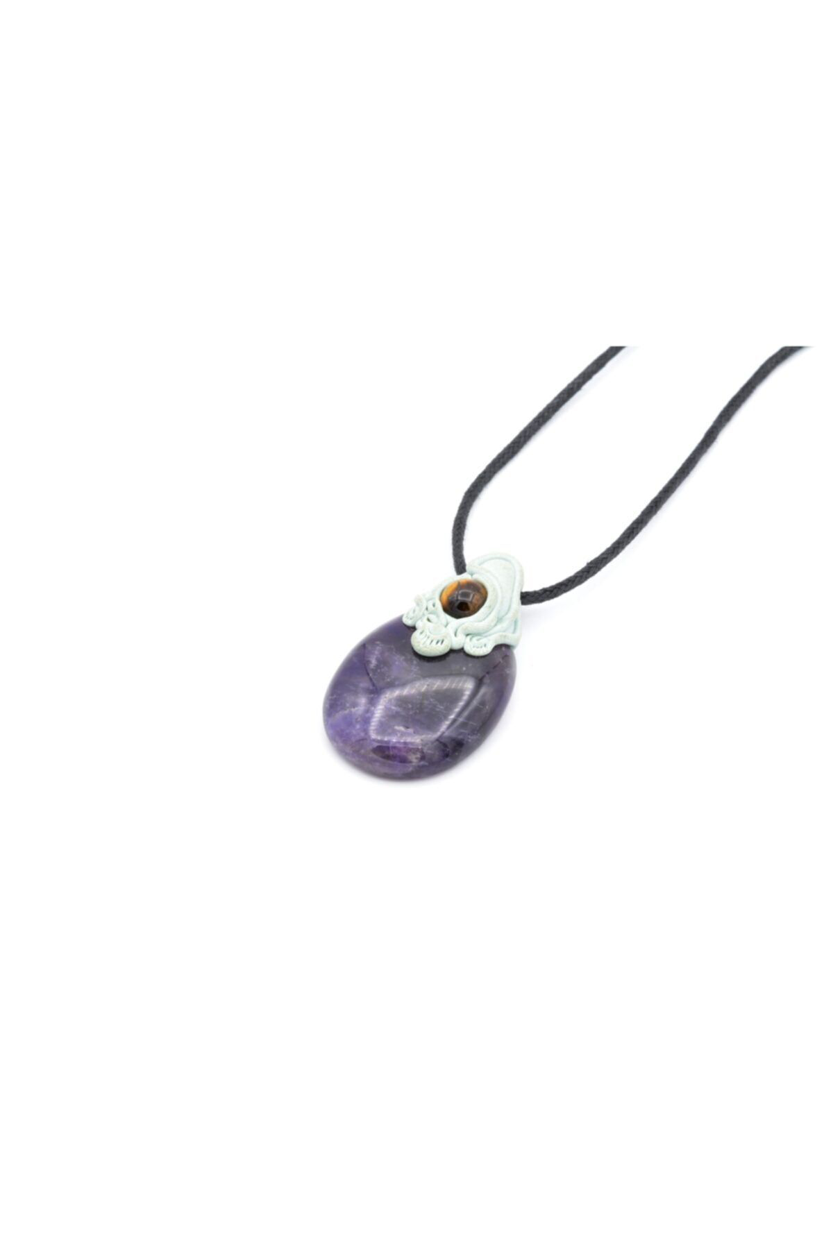 Hakiki Macun Işçilikli Ametist Kolye Ucu 1.kalite