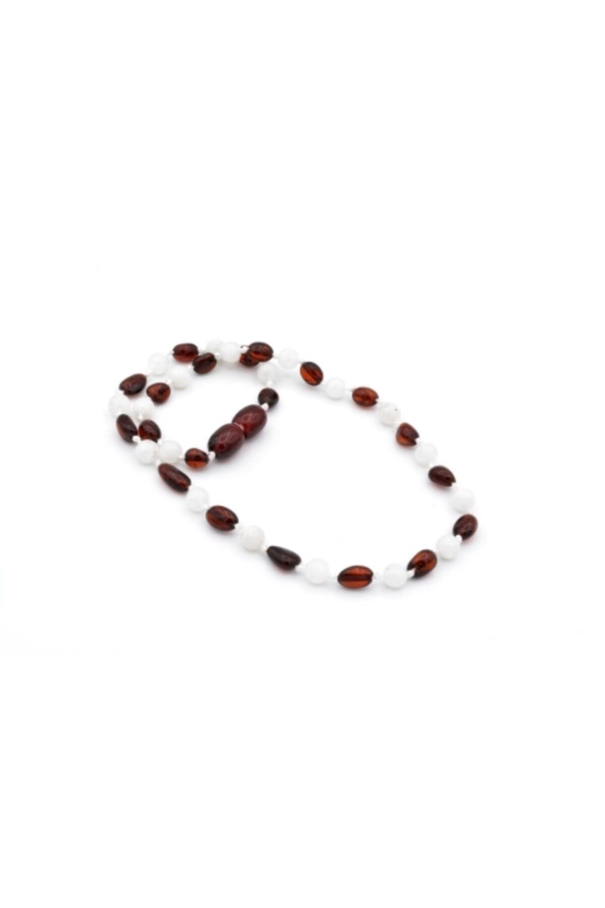 Hakiki Sertifikalı Ay Taşı Kehribar Bebek Diş Kolyesi 6 Gr.