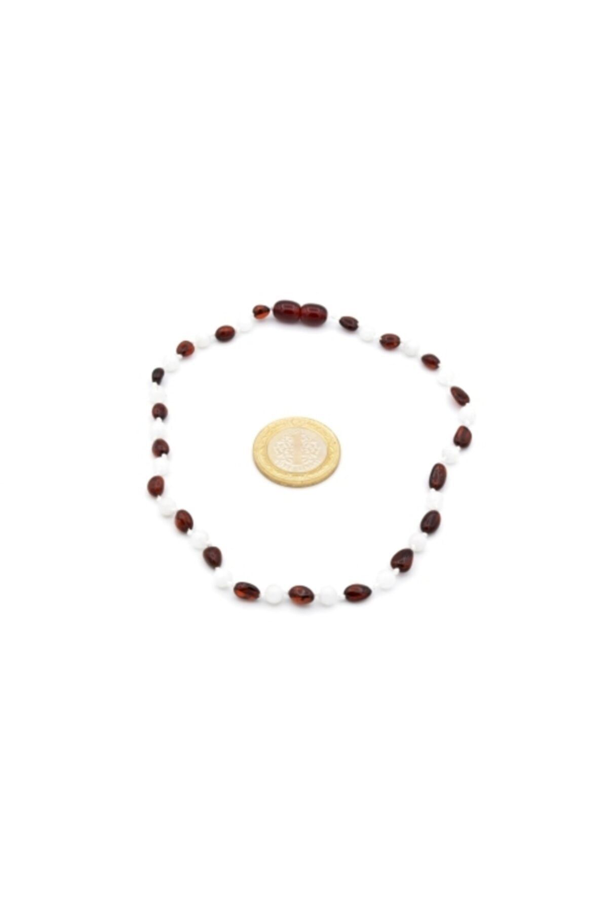 Hakiki Sertifikalı Ay Taşı Kehribar Bebek Diş Kolyesi 6 Gr.