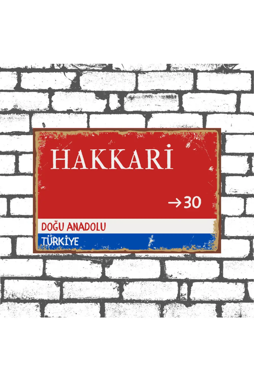 Hakkari Sokak Tabelası Görselli Ahşap Poster 20x30cm Fiyatı, Yorumları ve Özellikleri
