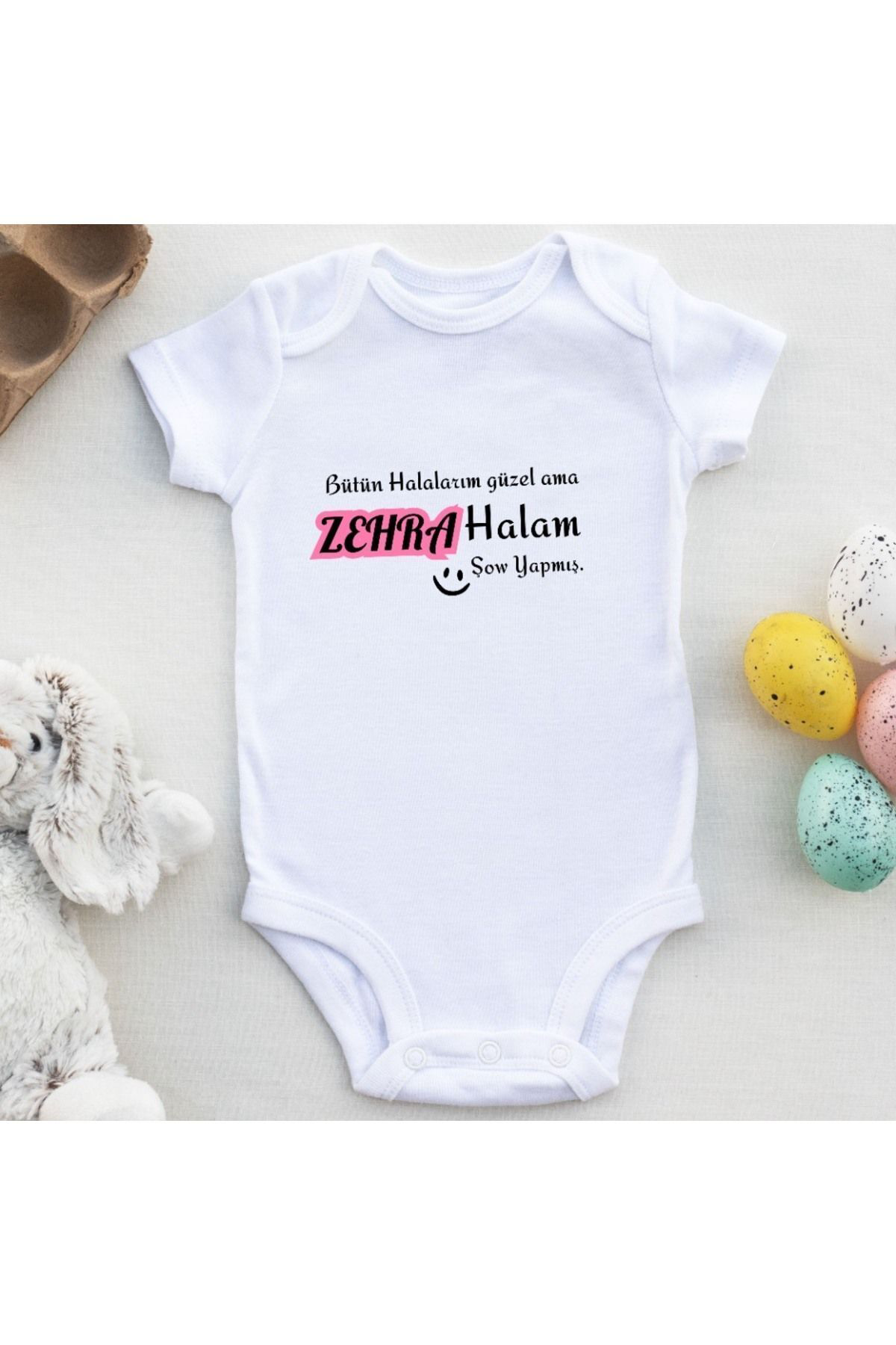 Halam Şov yaptı Yazılı Kız Bebek Zıbın