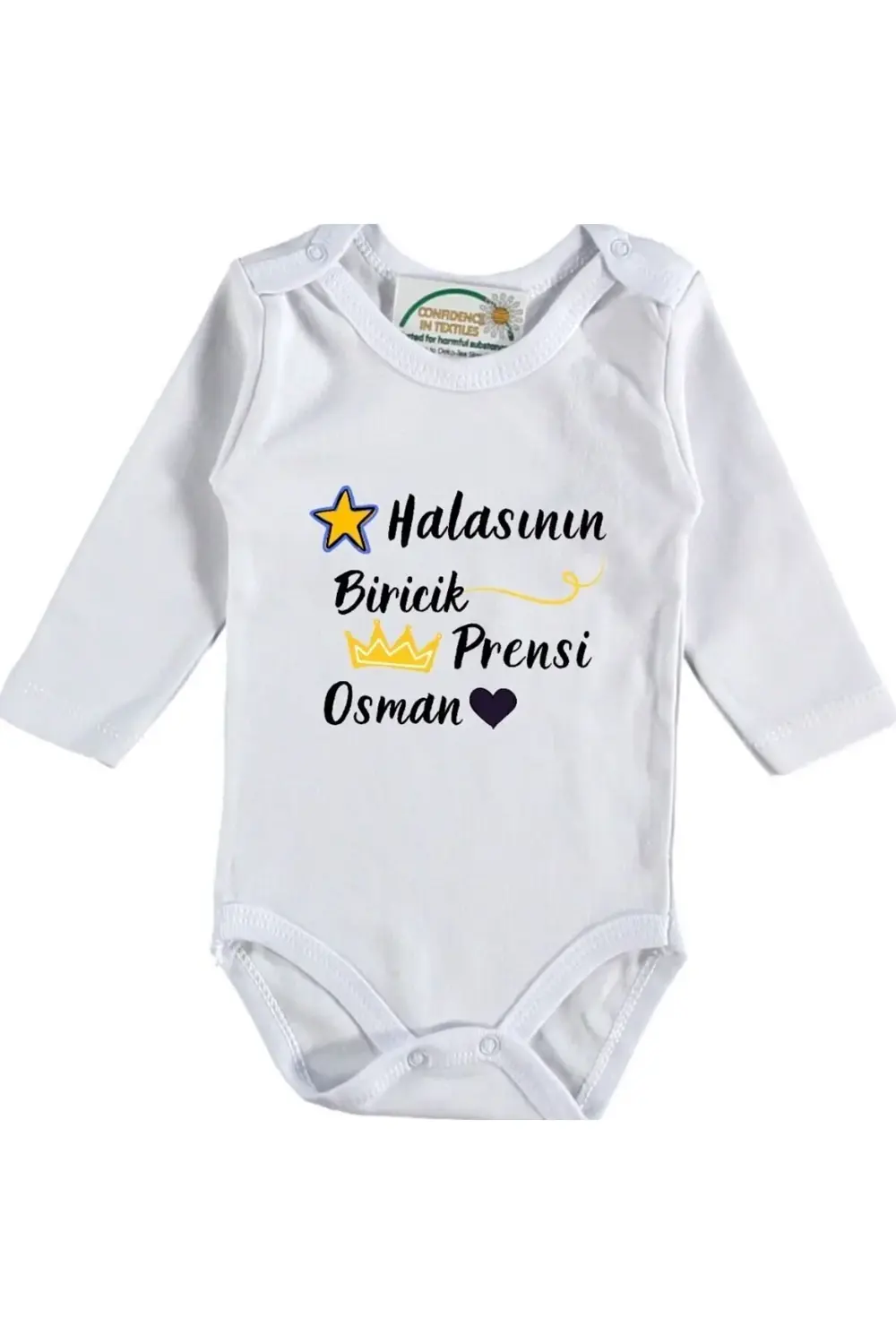 Halasının - Teyzesinin Biricik Prensi Yazılı Kişiye Özel Bebek Zı