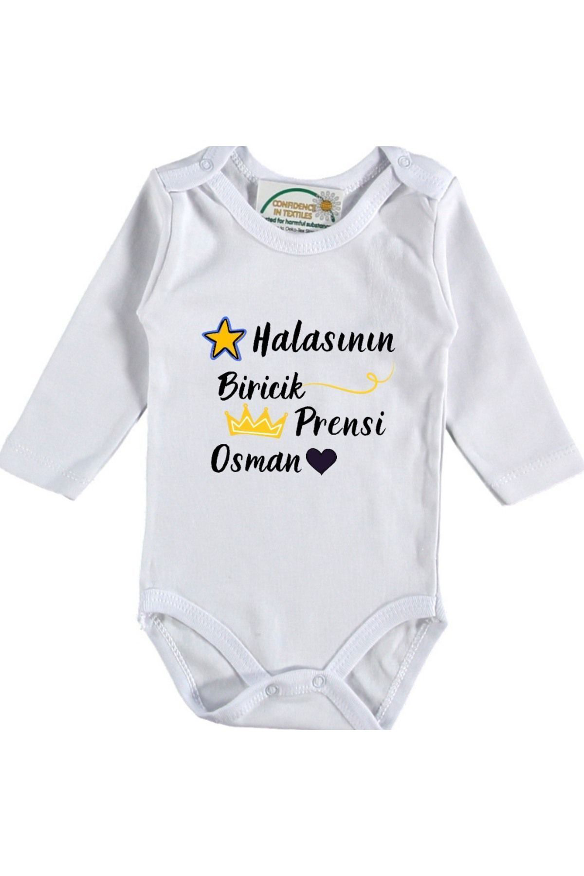 Halasının - Teyzesinin Biricik Prensi Yazılı Kişiye Özel Bebek Zı