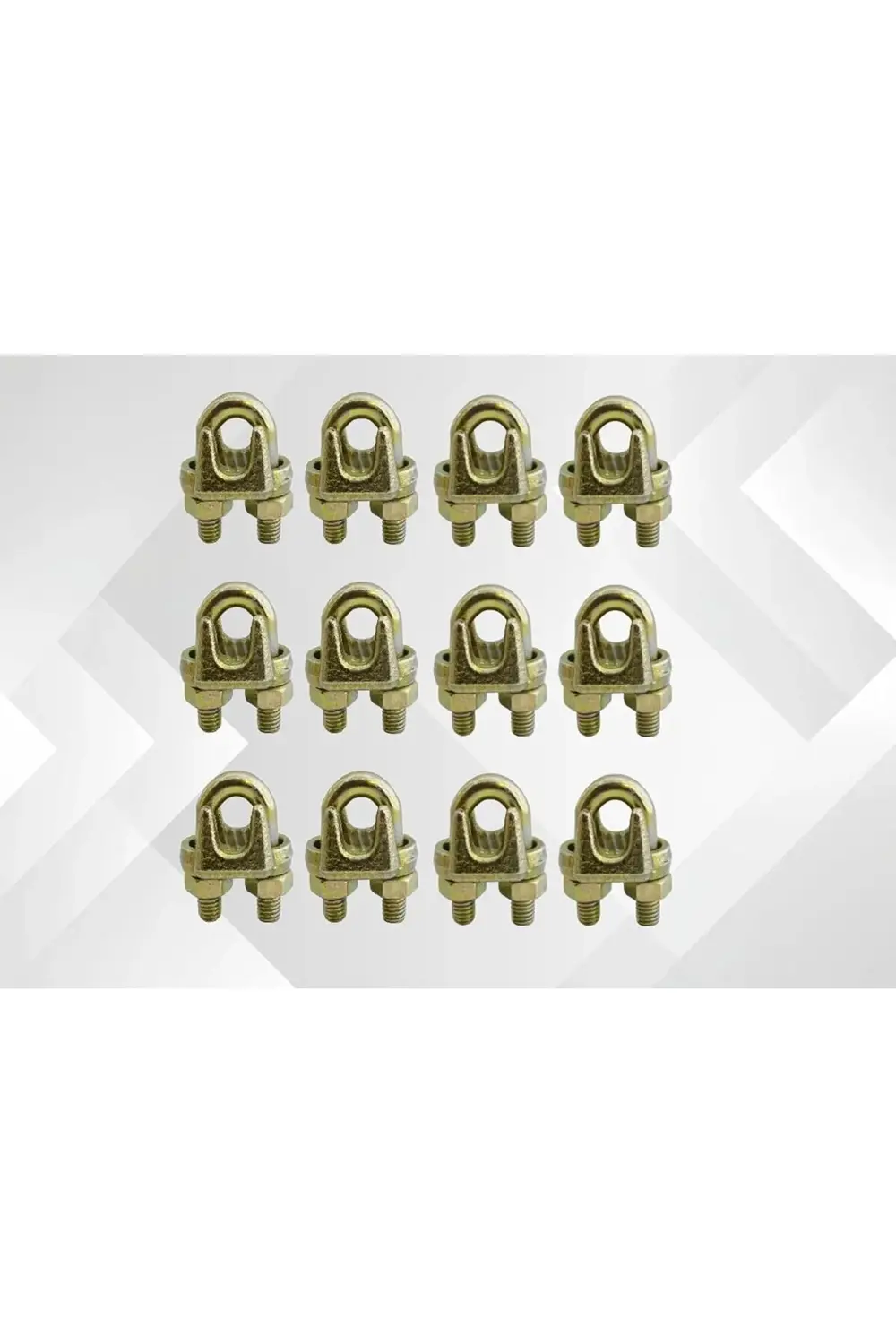 Halat Klemensi 6mm A Tipi, Sarı Galvaniz Kaplama (12 Adet) 118472