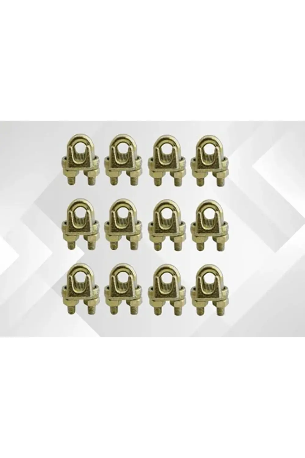 Halat Klemensi 6mm A Tipi, Sarı Galvaniz Kaplama (12 Adet) 118472