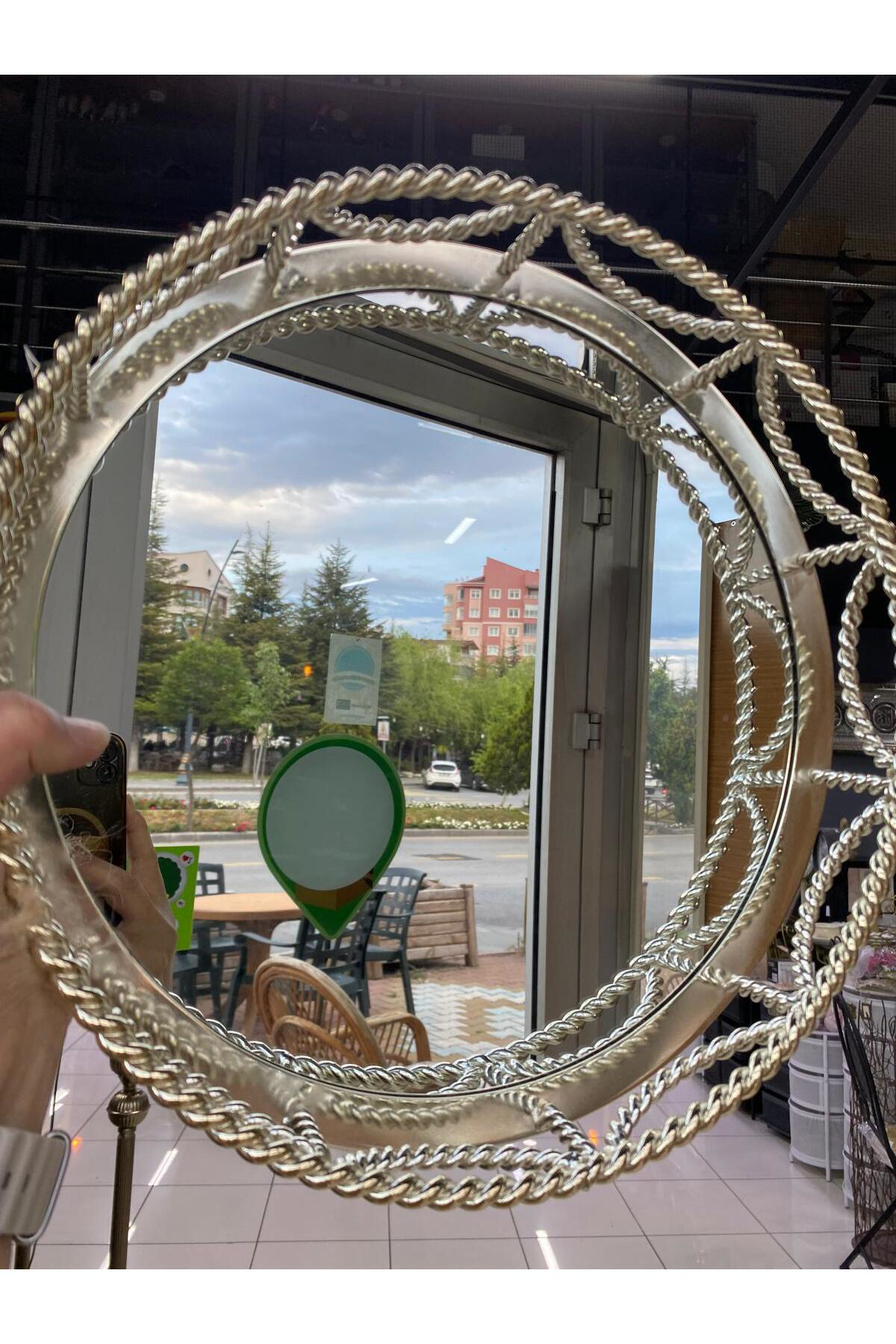 Elif Aksesuar Halat Modeli Dekoratif Aynalı Tepsi 34X6,5Cm