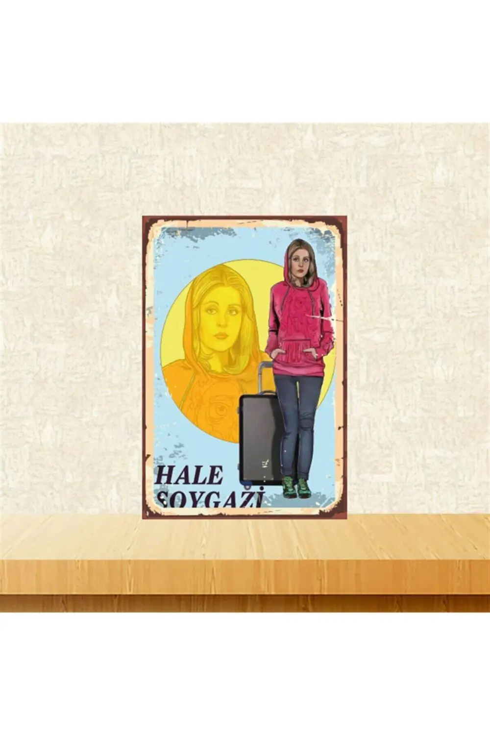 Hale Soygazi 20-30 Cm Retro Ahşap Tablo Tkfx4906