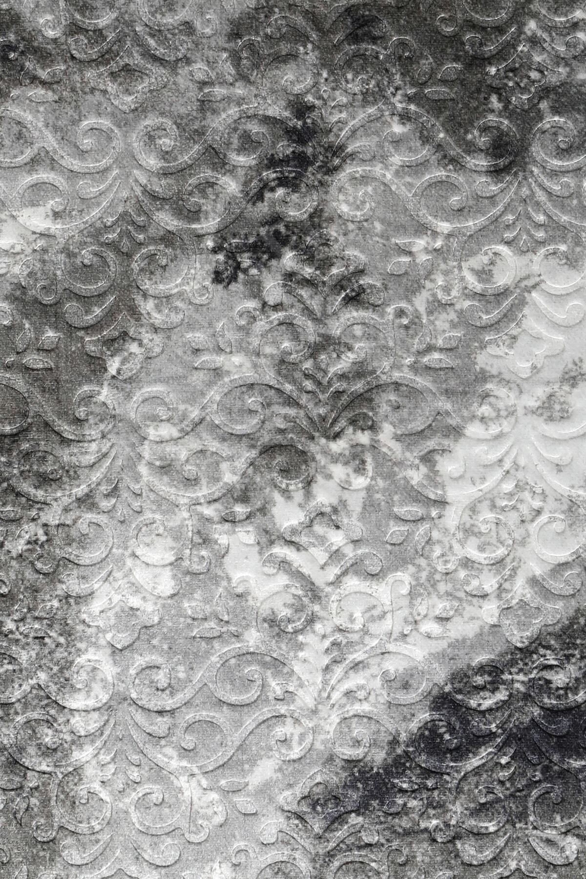 Halı Antrasit Cool Yıkanabilir Saçaklı Kare Delüxe Yolluk Kilim S