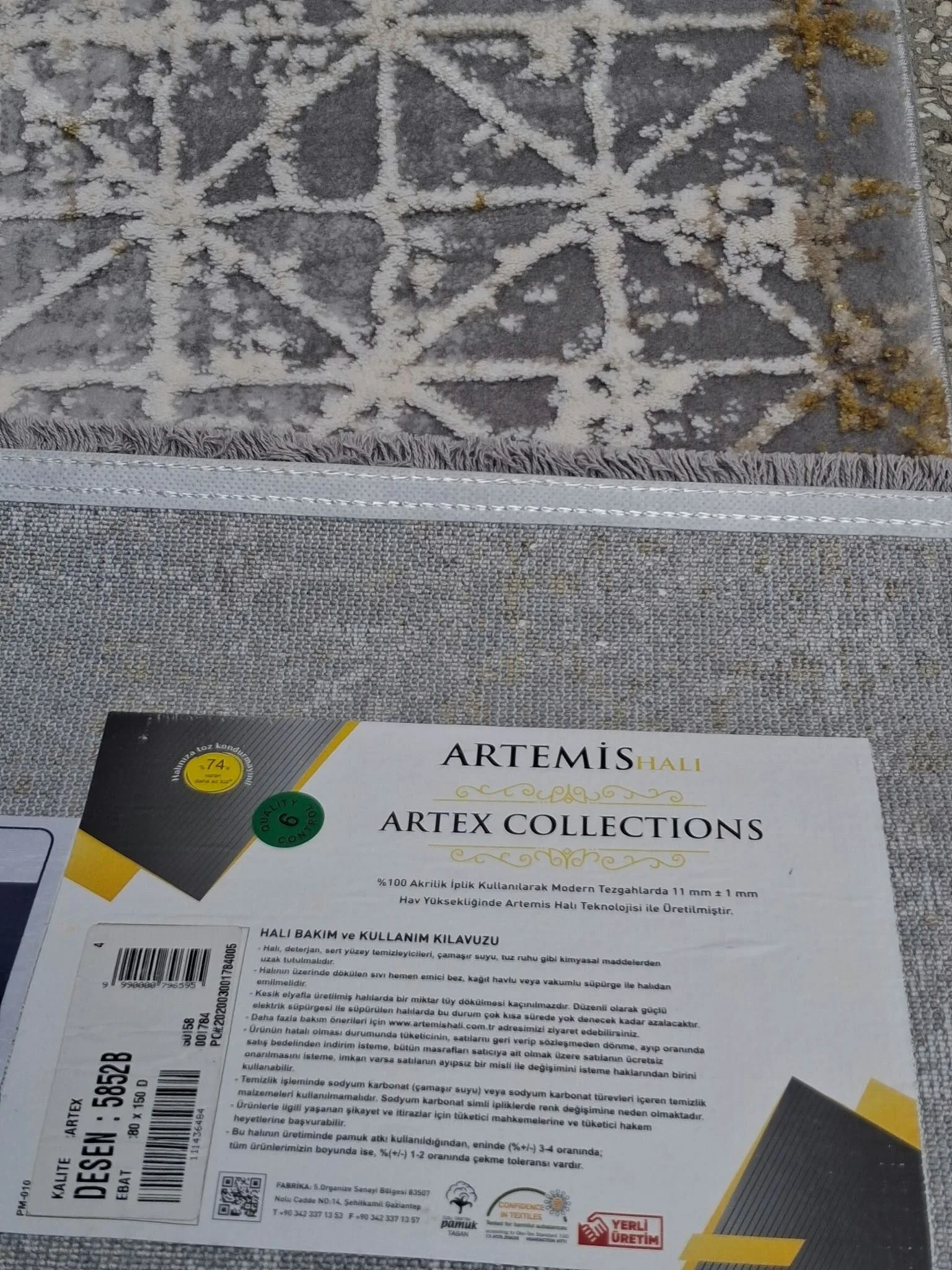 Halı Artemis Artex Collection 80*150 Cm Makina Halı Yolluk