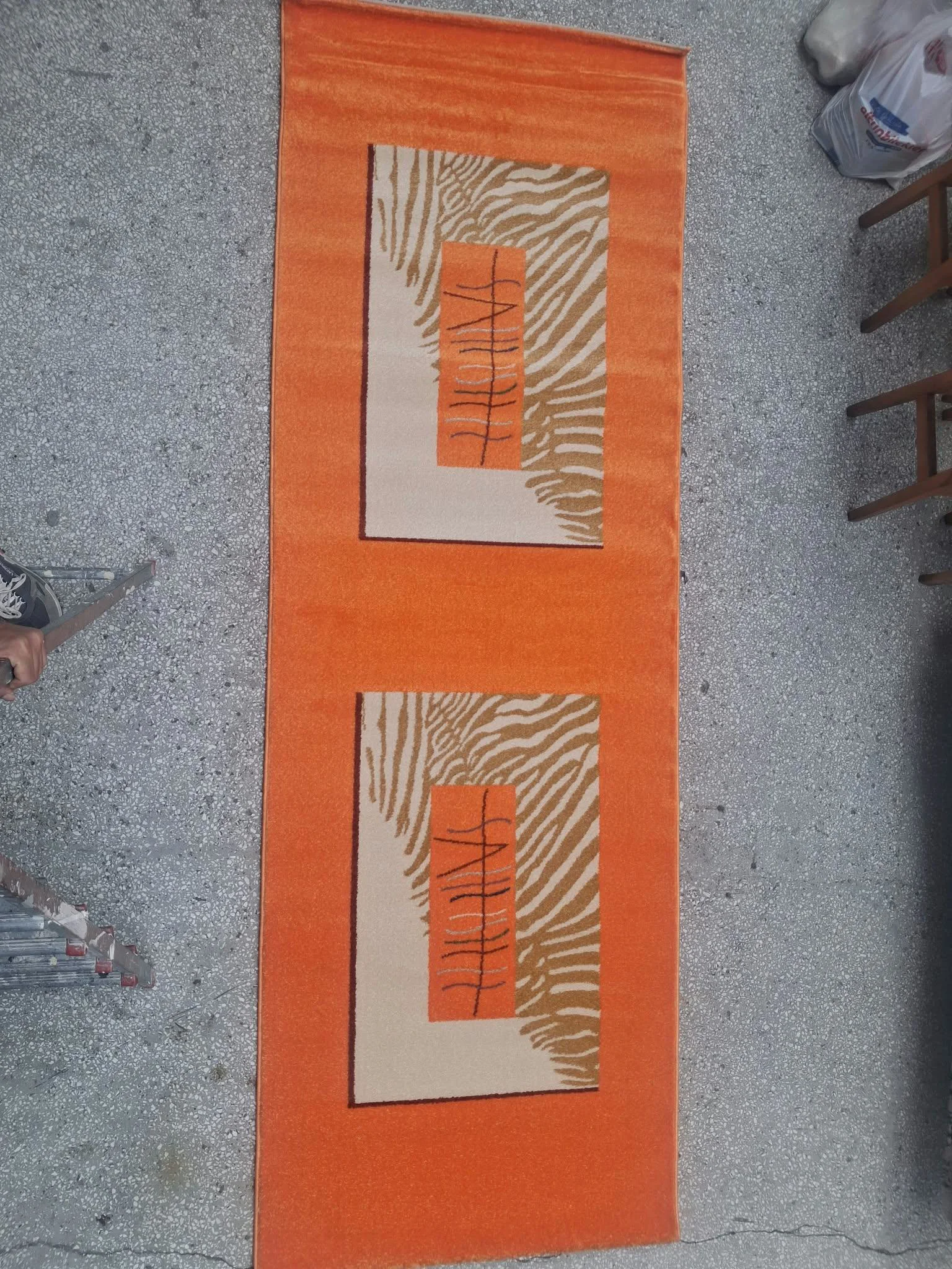 Halı Atlas Diva Turuncu 90715 Collection 100 *300 cm Yolluk Saçaksız
