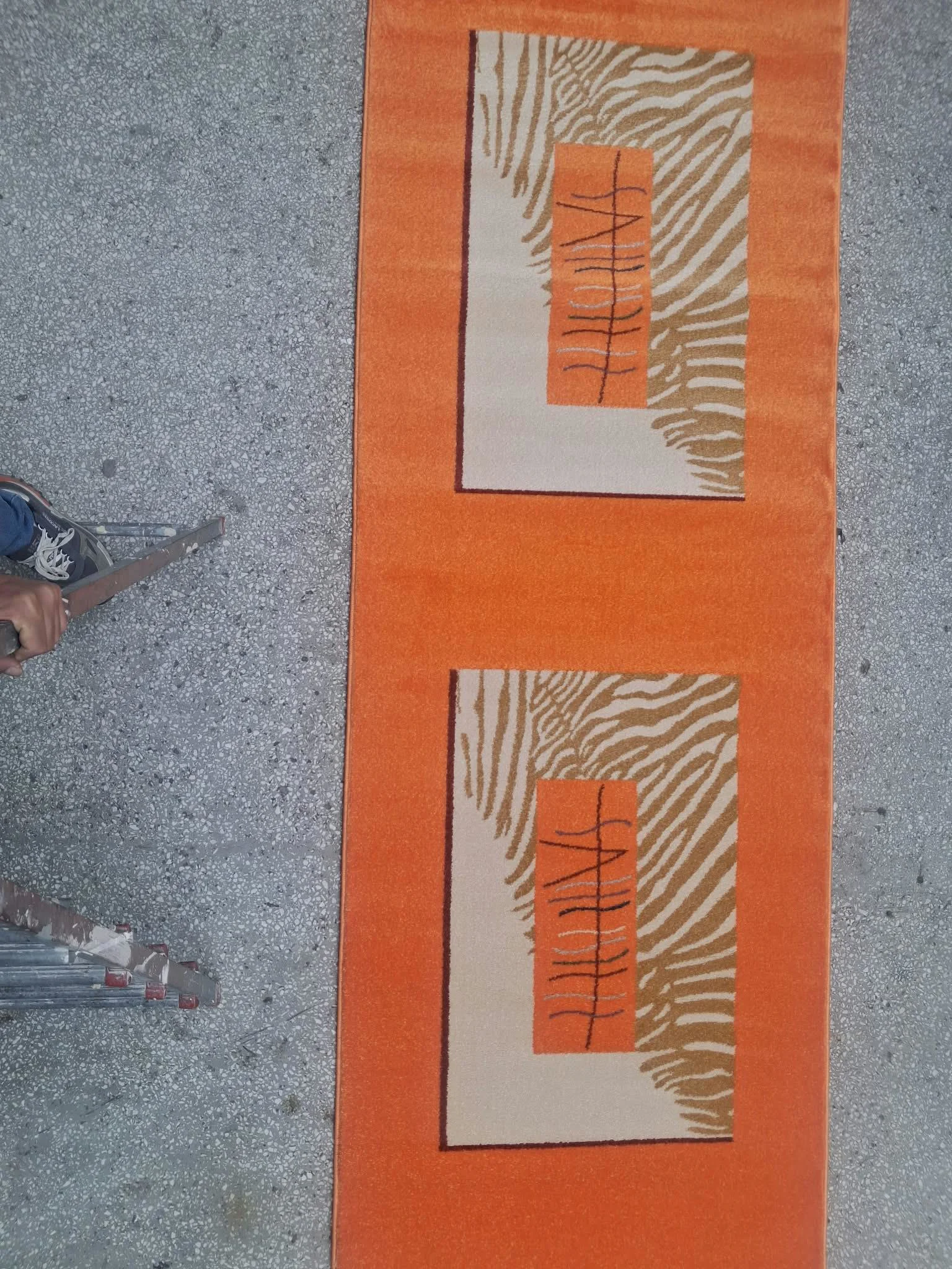Halı Atlas Diva Turuncu 90715 Collection 100 *300 cm Yolluk Saçaksız