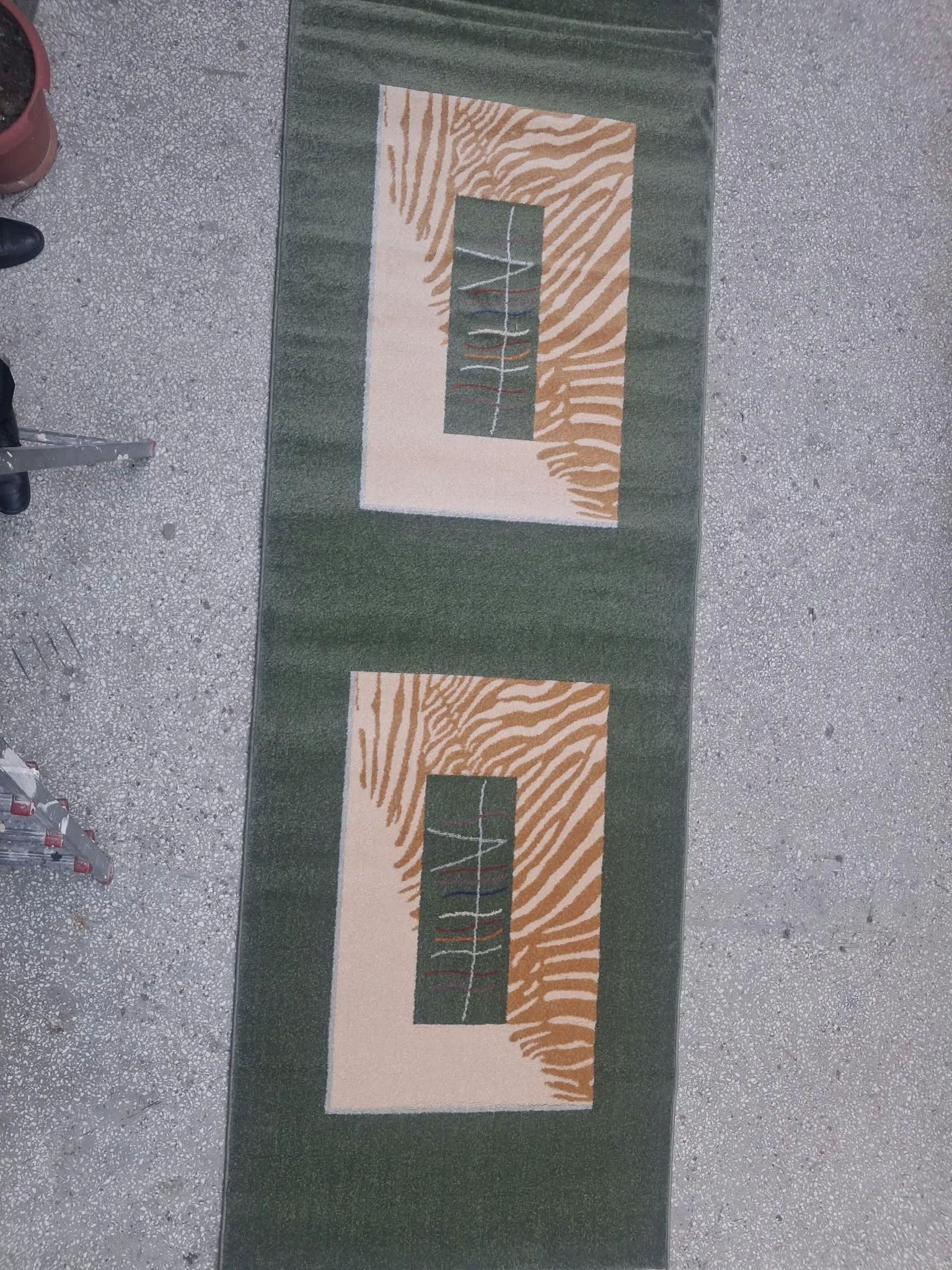 Halı Atlas Diva Yeşil 90716 Collection 100 *300 cm Yolluk Saçaksız