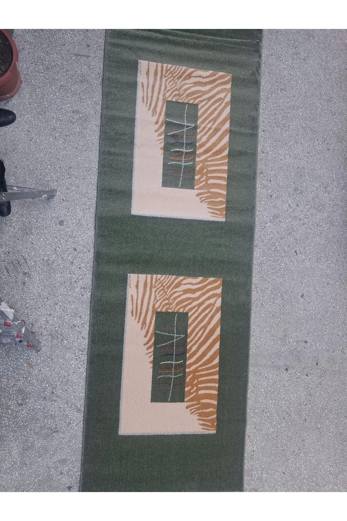 Halı Atlas Diva Yeşil 90716 Collection 100 *300 cm Yolluk Saçaksız - Görsel 5