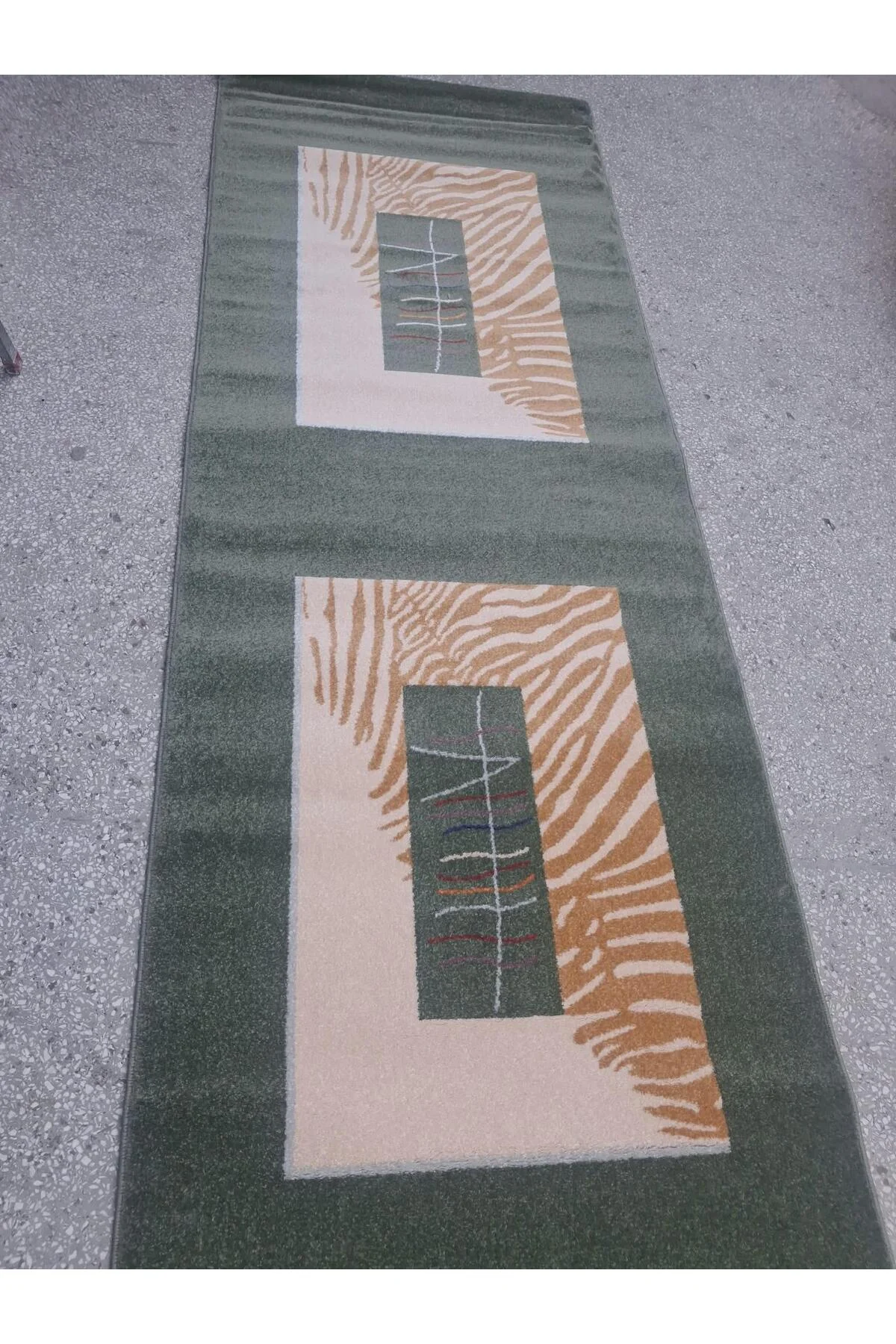 Halı Atlas Diva Yeşil 90716 Collection 100 *300 cm Yolluk Saçaksız - Görsel 2