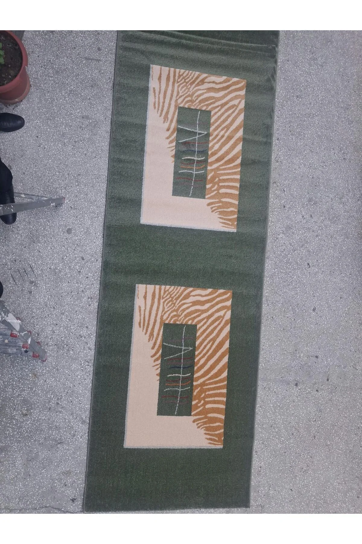 Halı Atlas Diva Yeşil 90716 Collection 100 *300 cm Yolluk Saçaksız - Görsel 6
