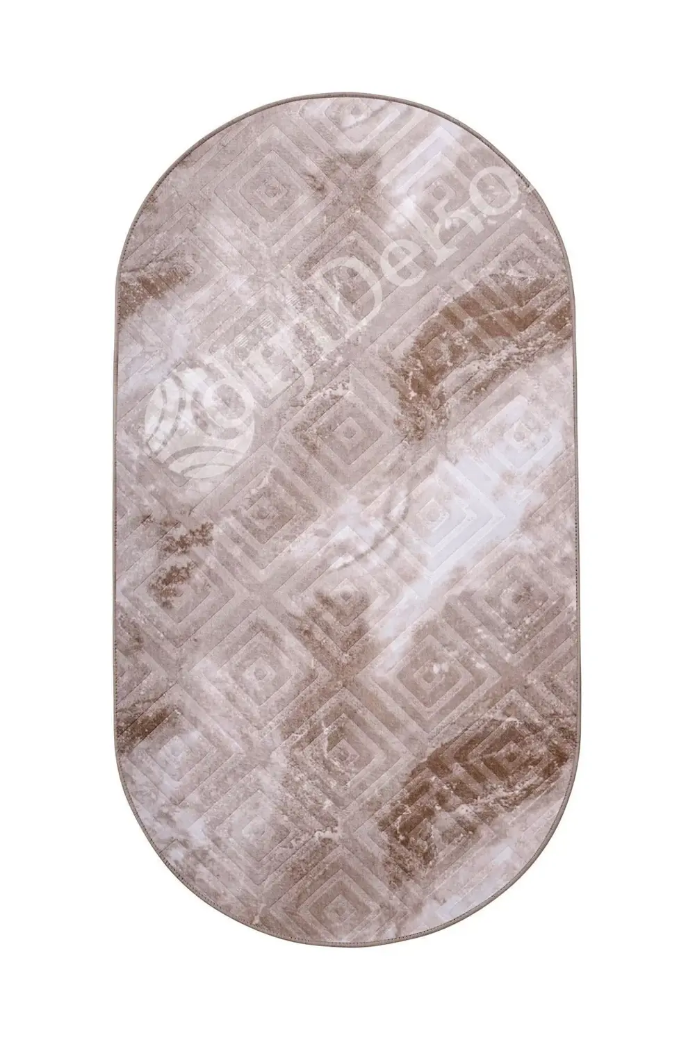 Halı Devetüyü Cool Karo Yıkanabilir Oval Kesme Ince Yolluk Kilim Halı Devetüyü Cool Karo Yıkanabilir Oval Kesme Ince Yolluk Kilim