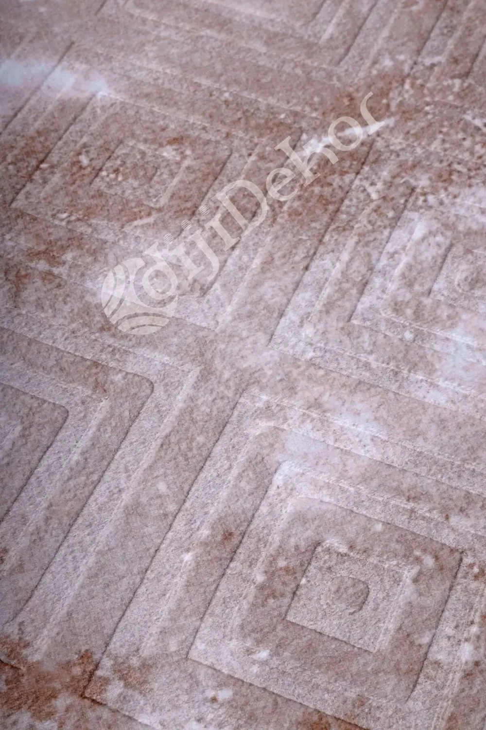 Halı Devetüyü Cool Karo Yuvarlak Kaymaz Kesme Ince Yolluk Kilim S