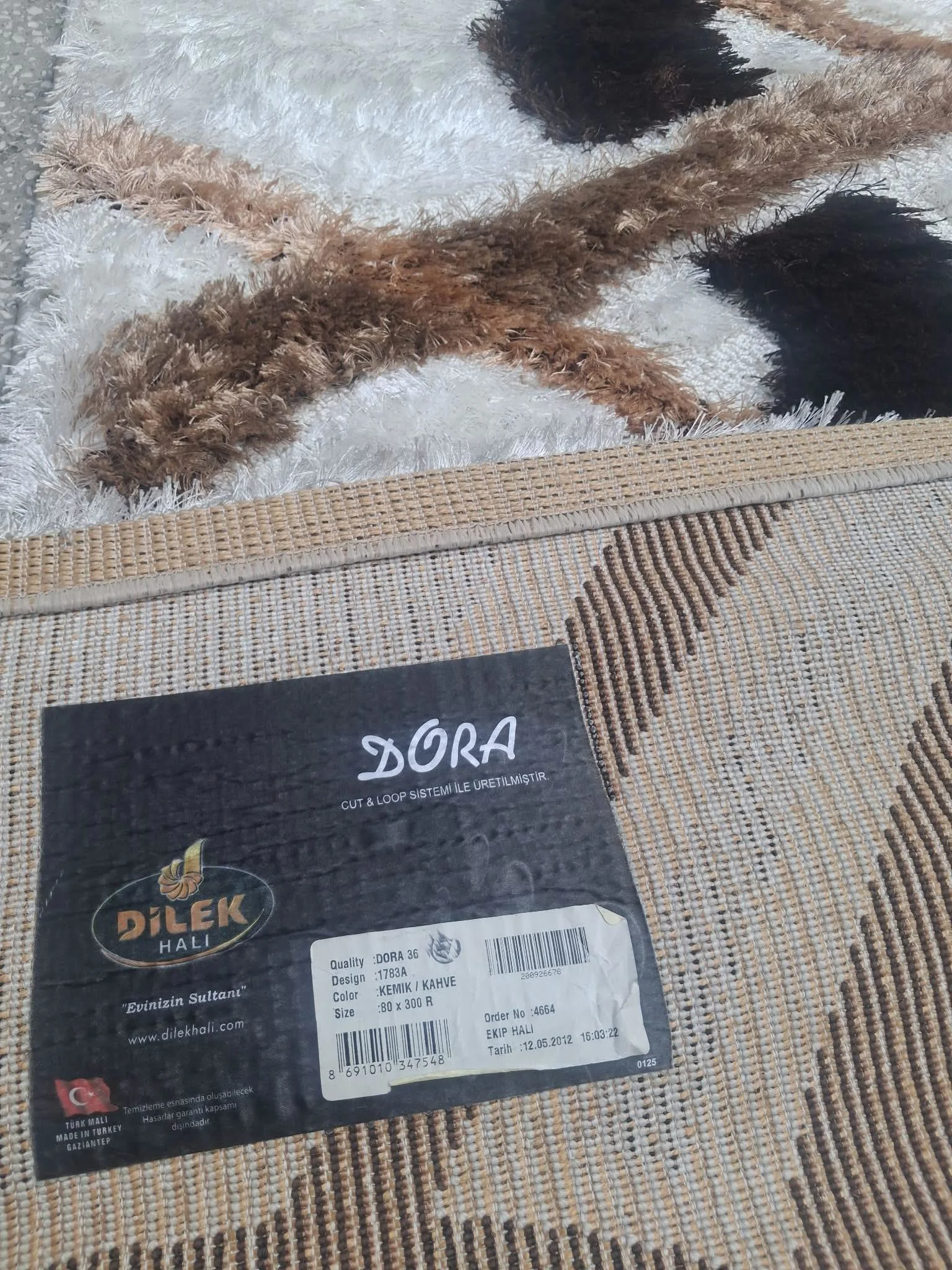Halı Dilek Shaggy Collection 80-300 Ölçüsünde Kahve Çizgili Saçaksız Halı Dilek Shaggy Collection 80-300 Ölçüsünde Kahve Çizgili Saçaksız