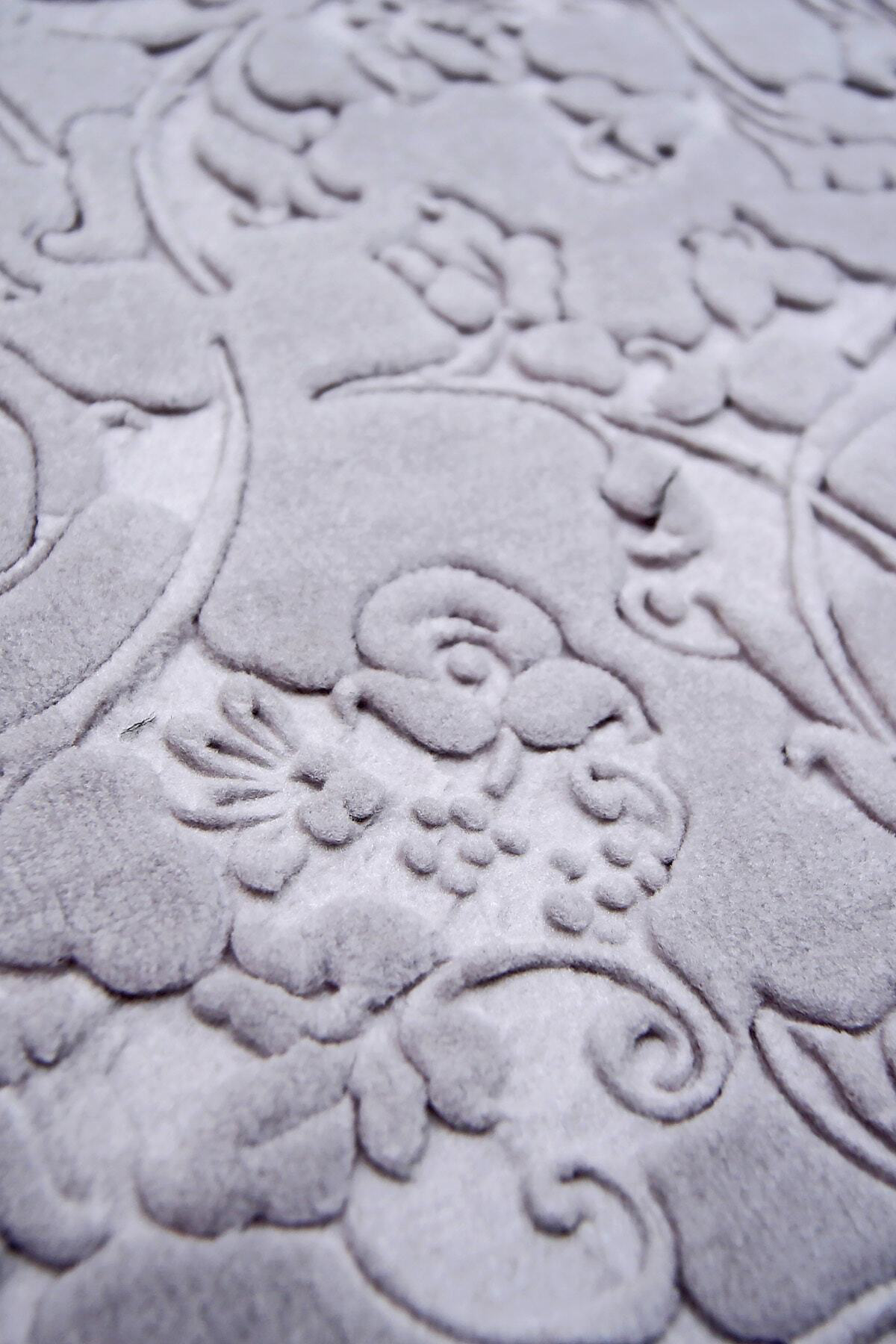 Halı Elit Gri Kaymaz Taban Yıkanabilir Kesme Yolluk Salon Koridor