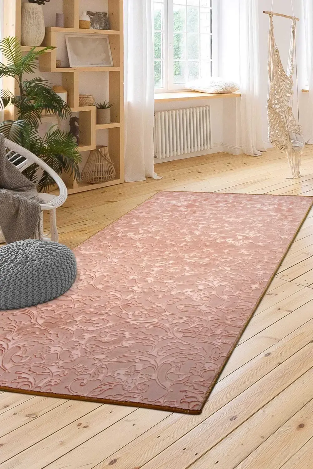 Halı Elit Sütlü kahve Kaymaz Taban Kesme Yolluk Salon Oda Koridor