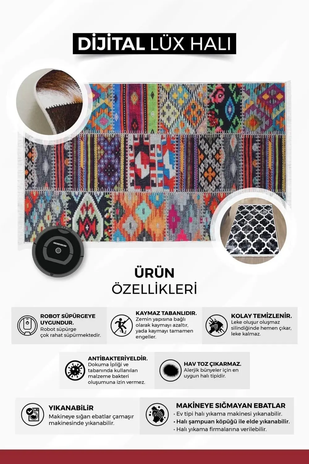 Halı Gold Kristal Yıkanabilir Saçaksız Oval Kesme Ince Yolluk Kil