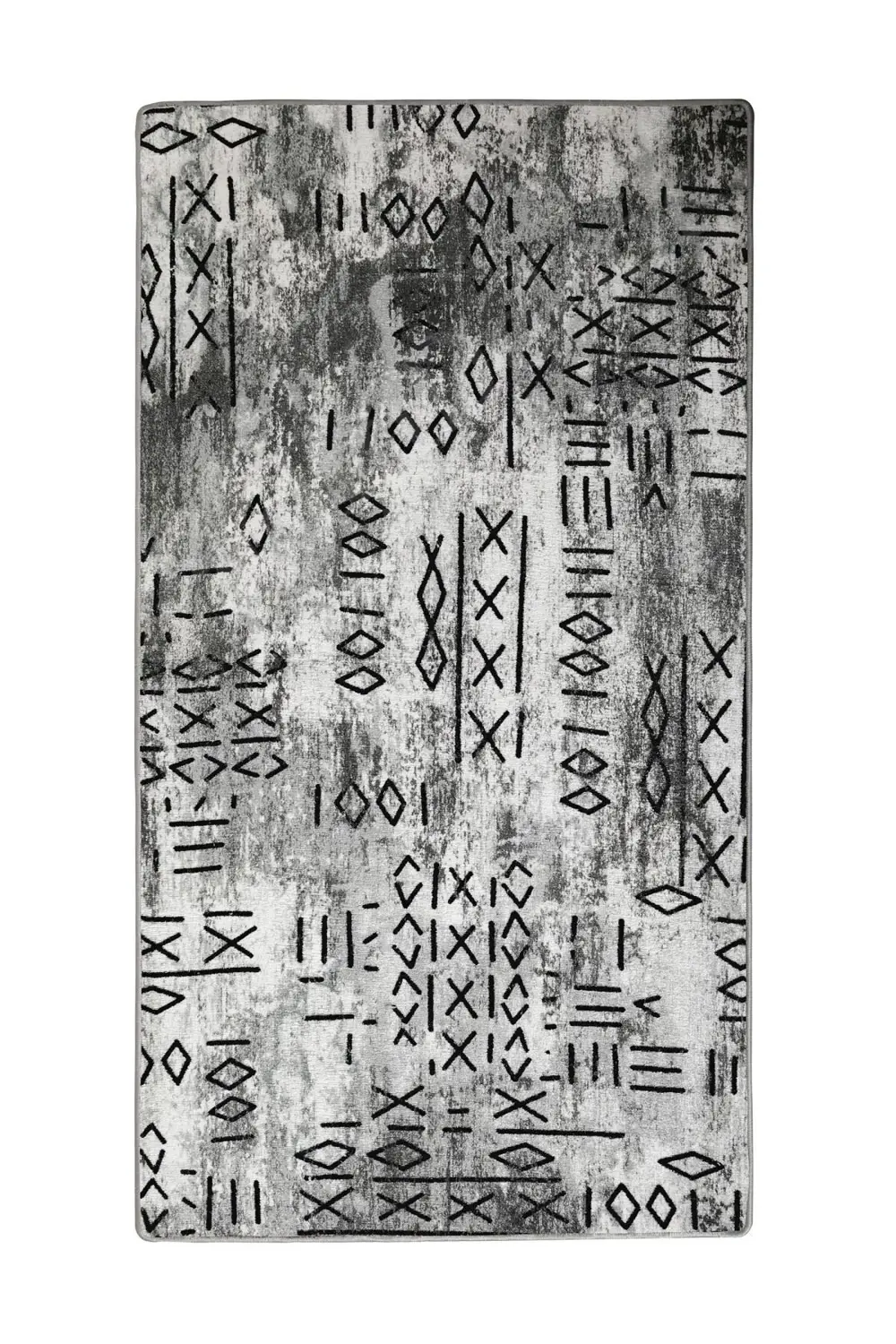 Halı Gri Iskandinav Yıkanabilir Saçaksız Delüxe Yolluk Kilim Salo