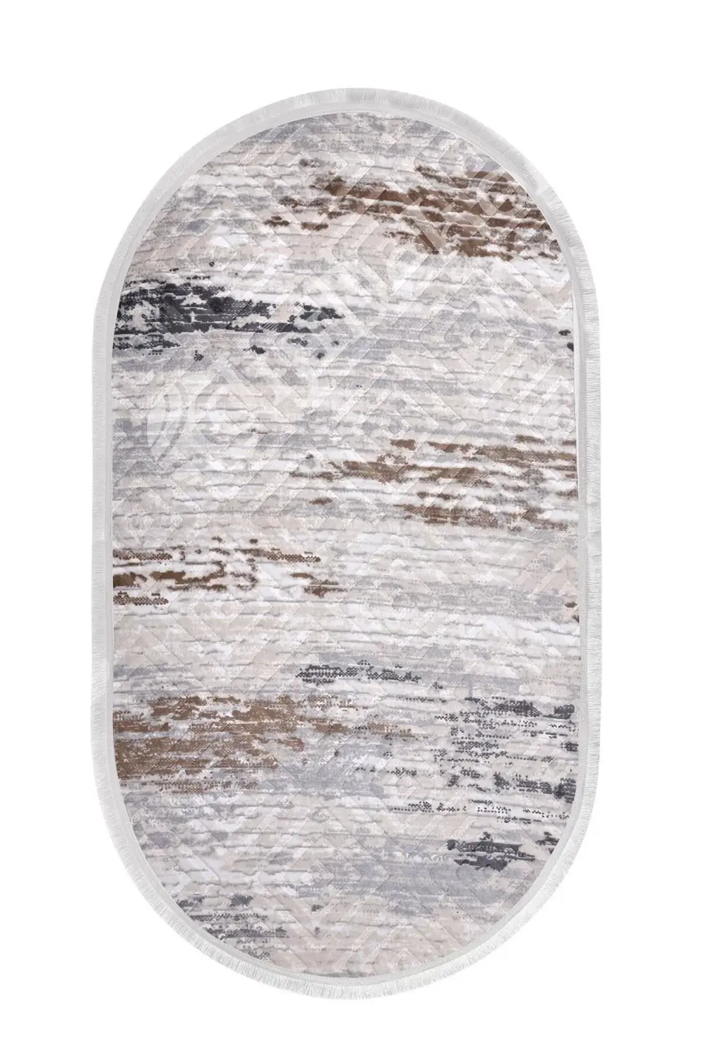 Halı Gri14 Cool Karo Saçaklı Oval Kaymaz Kesme Ince Yolluk Kilim Halı Gri14 Cool Karo Saçaklı Oval Kaymaz Kesme Ince Yolluk Kilim